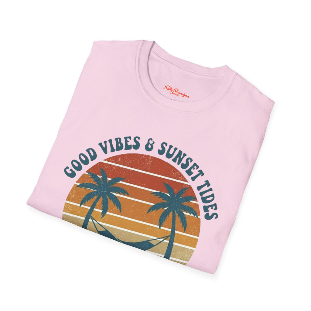 Good Vibes & Sunset Tides Salty Shenanigans Apparel Printify