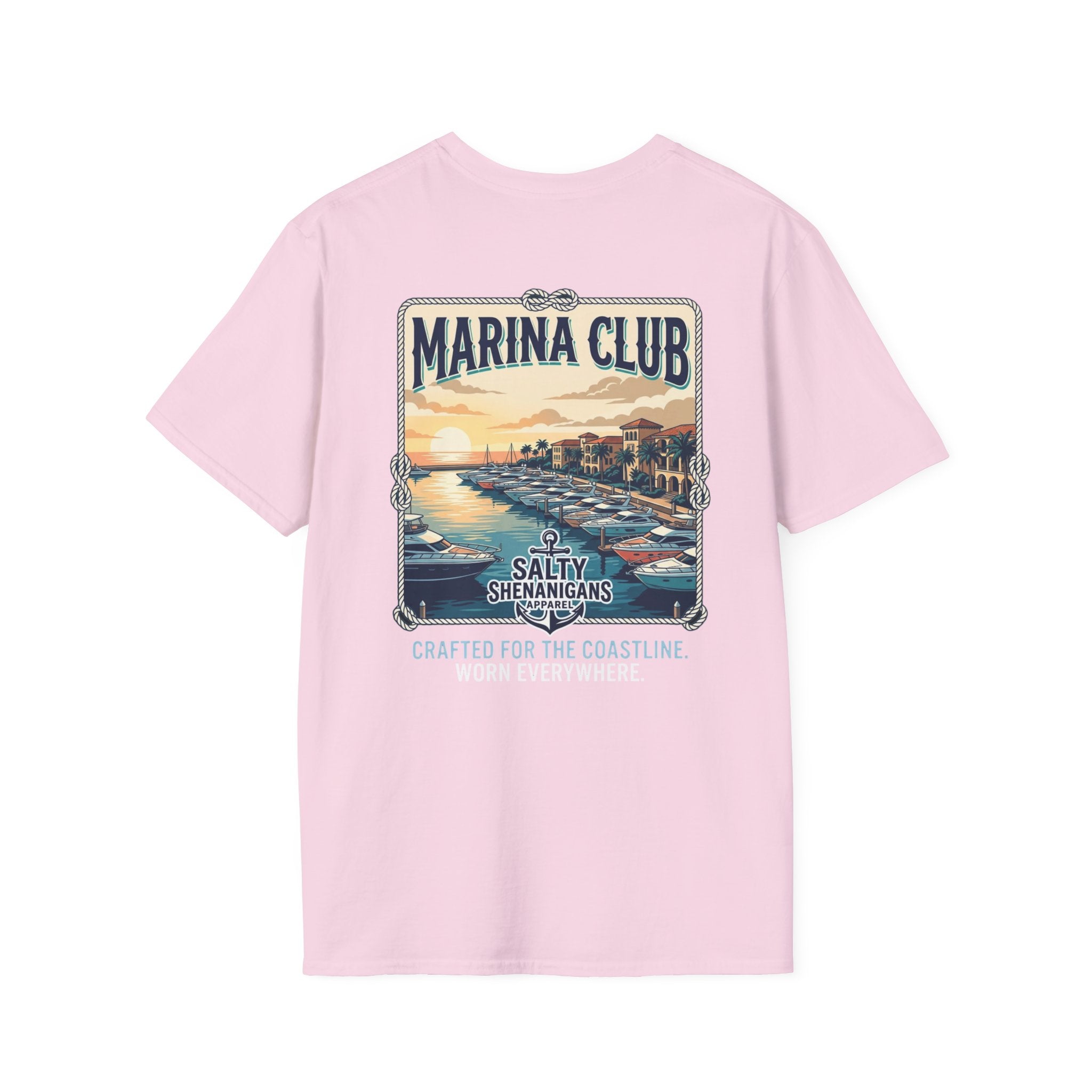 Marina Club Coastal Lifestyle Tee | Salty Shenanigans Apparel Printify