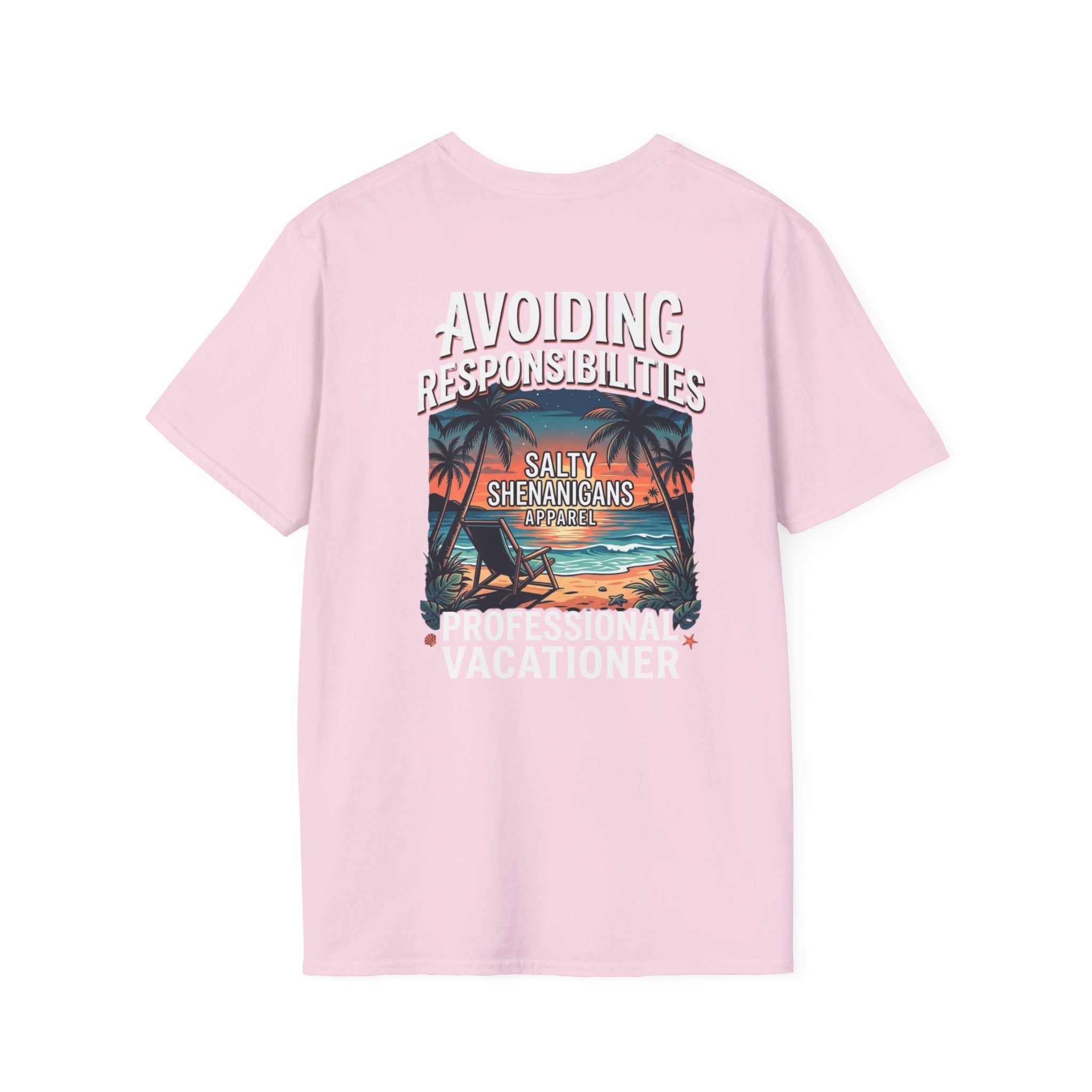 Avoiding Responsibilities Coastal Lifestyle Graphic Tee Printify