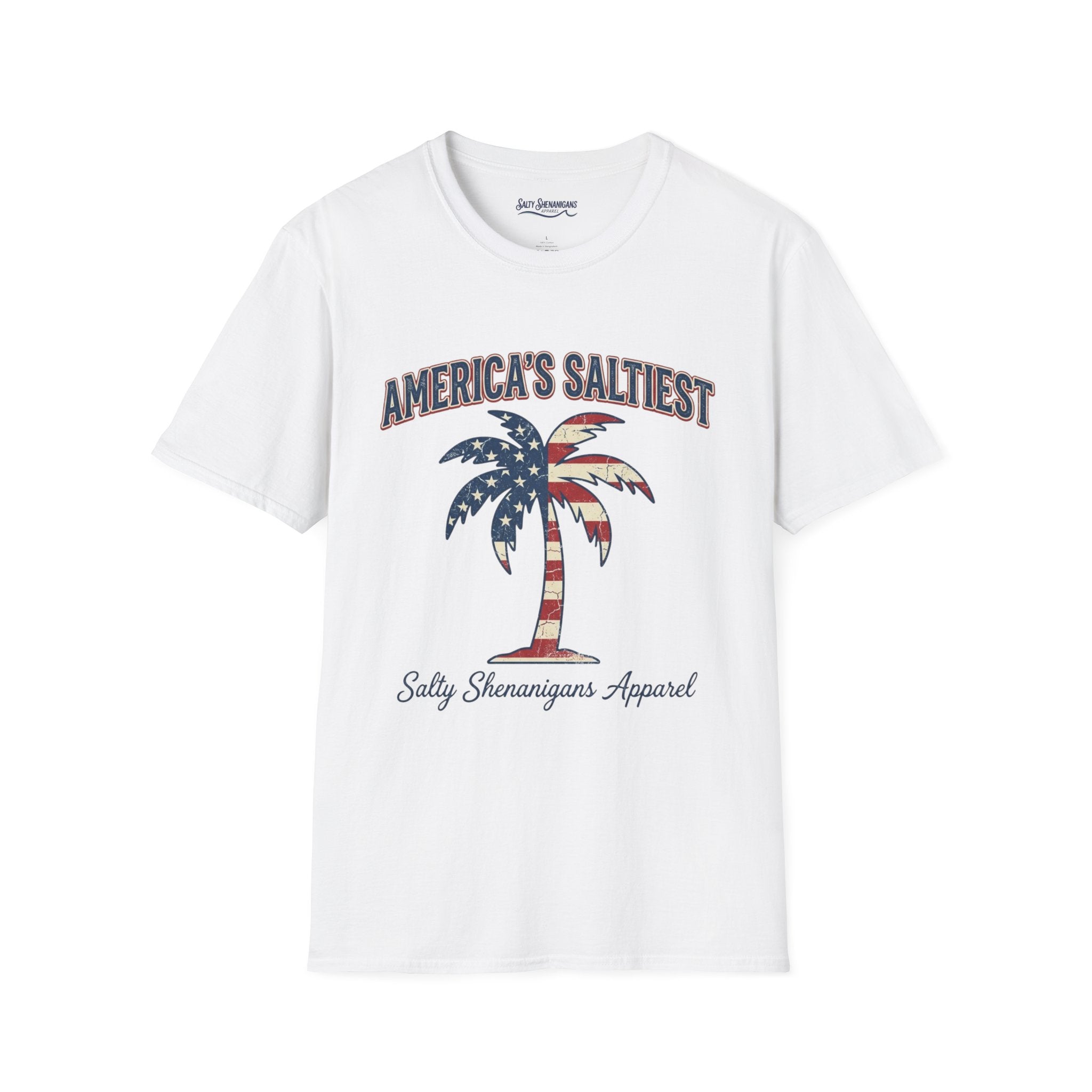 America's Saltiest Patriotic Palm Tree T-Shirt Printify
