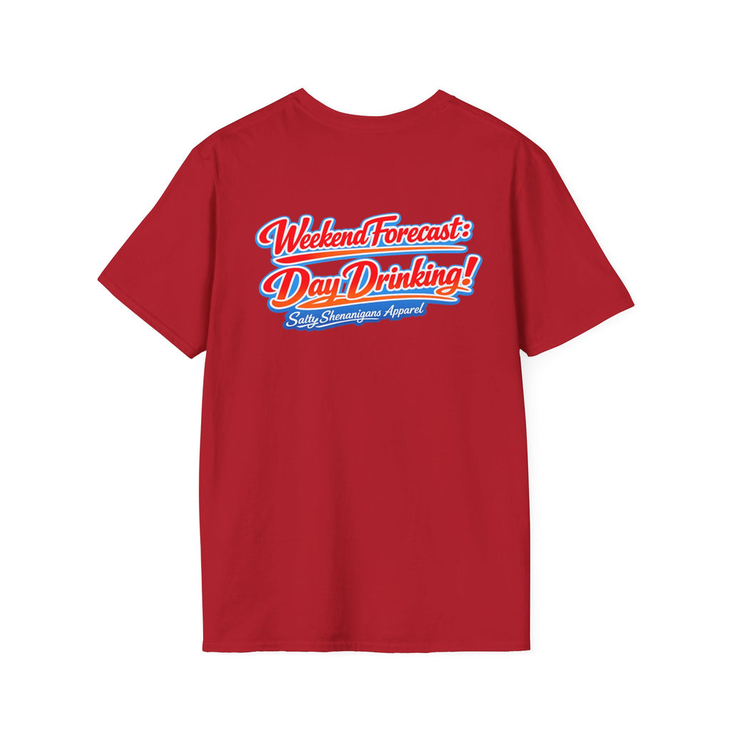 Salty Shenanigans Apparel Weekend Forecast Day Drinking T-Shirt Printify