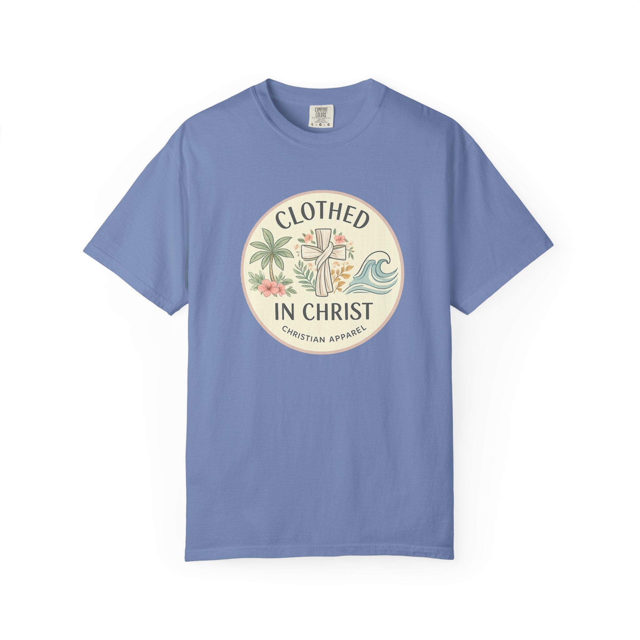 Clothed in Christ Graphic T-Shirt — Christian Faith Tee Printify