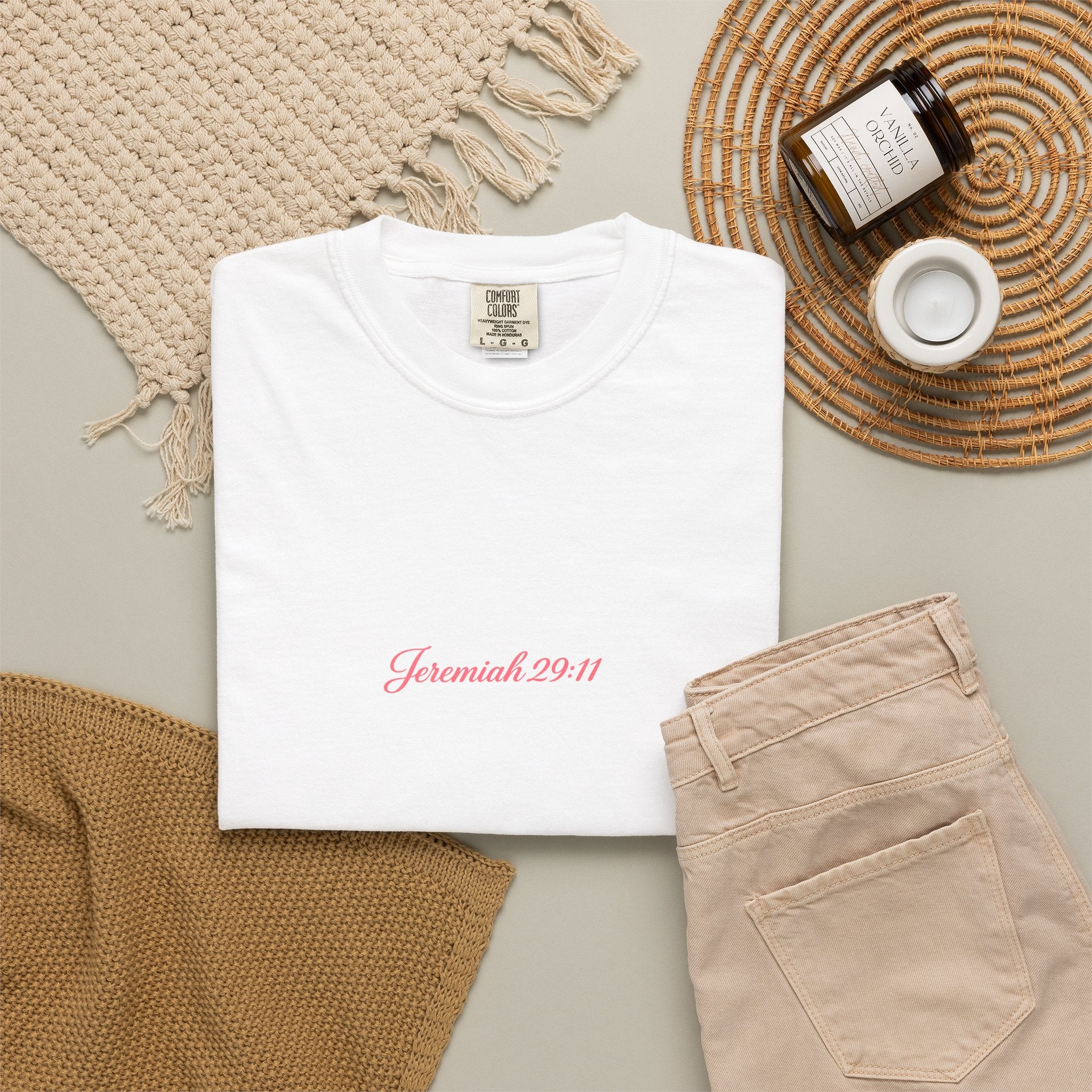 Scripted Scripture T‑Shirt — “For I know the plans I have for you” Inspirational Tee Printify