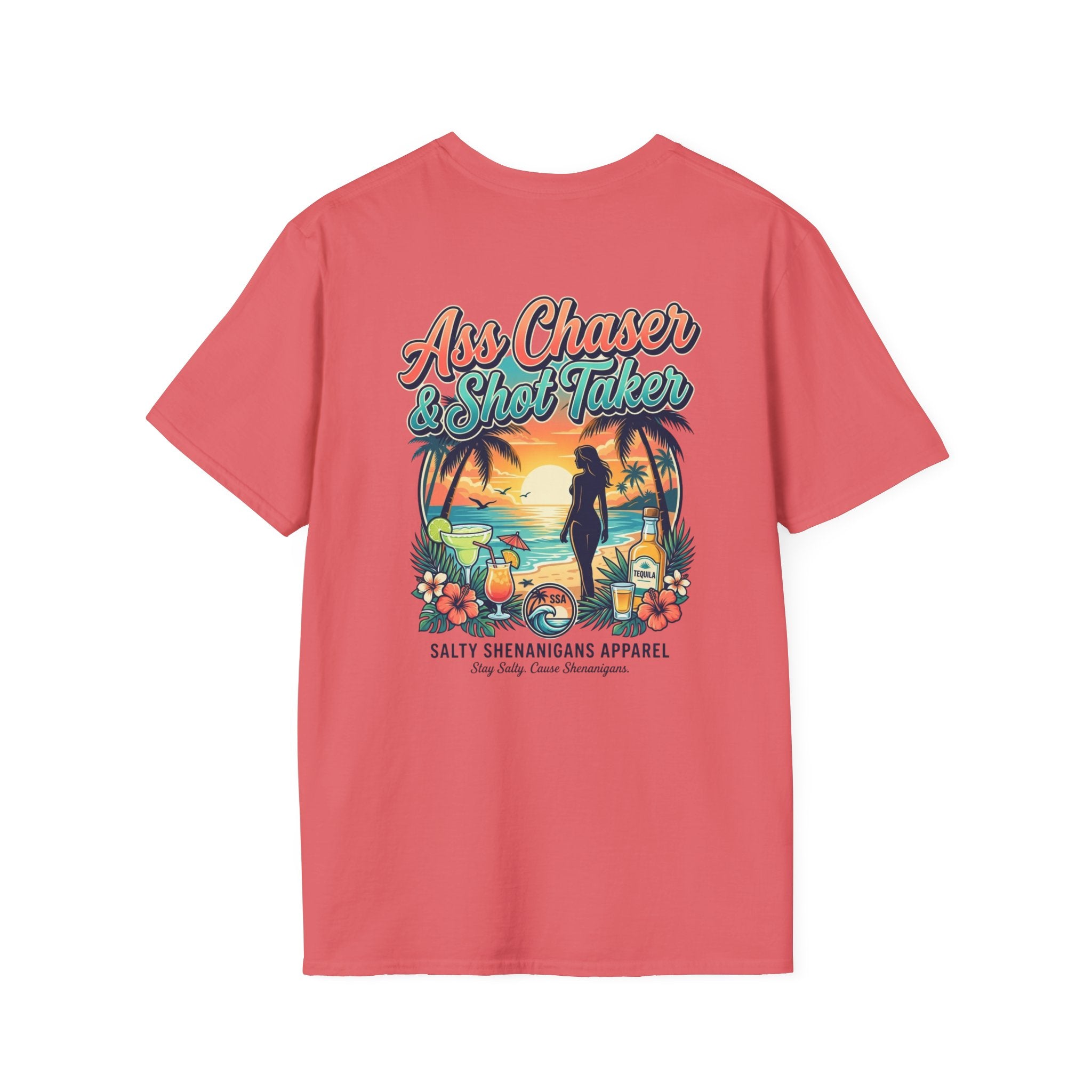Ass Chaser & Shot Taker Coastal Graphic Tee Printify