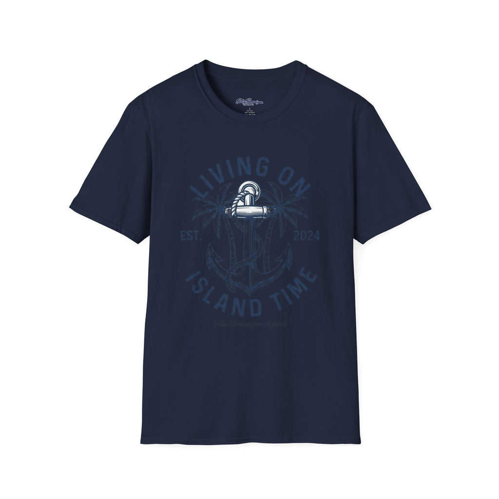 Salty Shenanigans Apparel Living On Island Time T-Shirt Printify