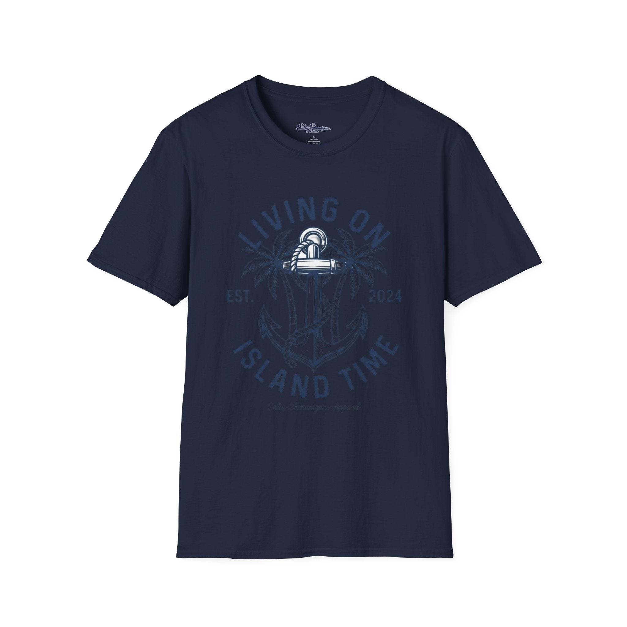Salty Shenanigans Apparel Living On Island Time T-Shirt Printify