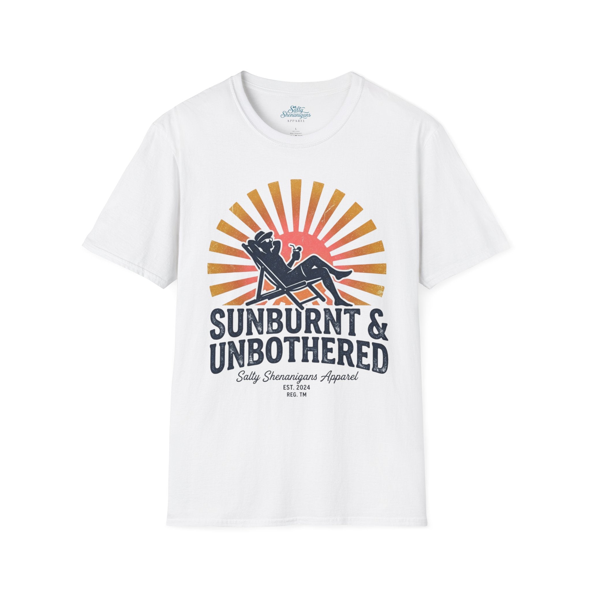 Sunburnt & Unbothered Coastal Tee | Women's Vacation Shirt | Beach Lover Graphic T-Shirt Printify