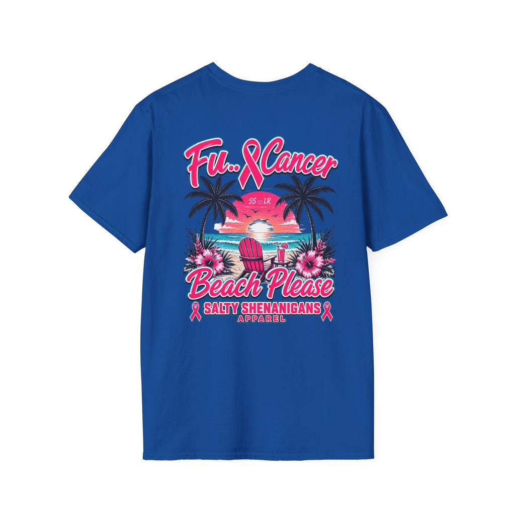 Fu.. Cancer – Beach Please | Cancer Awareness Beach Shirt Printify