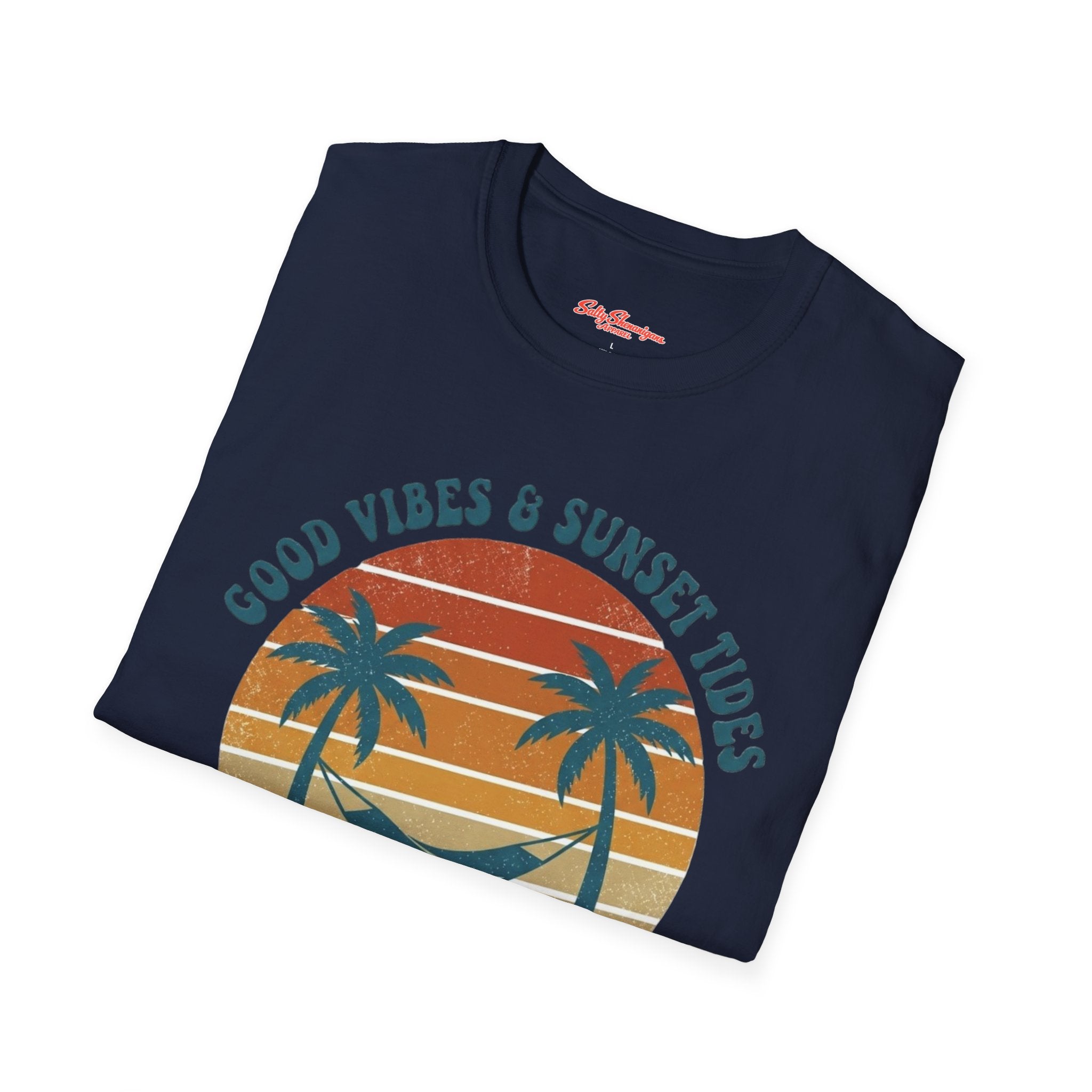 Good Vibes & Sunset Tides Salty Shenanigans Apparel Printify