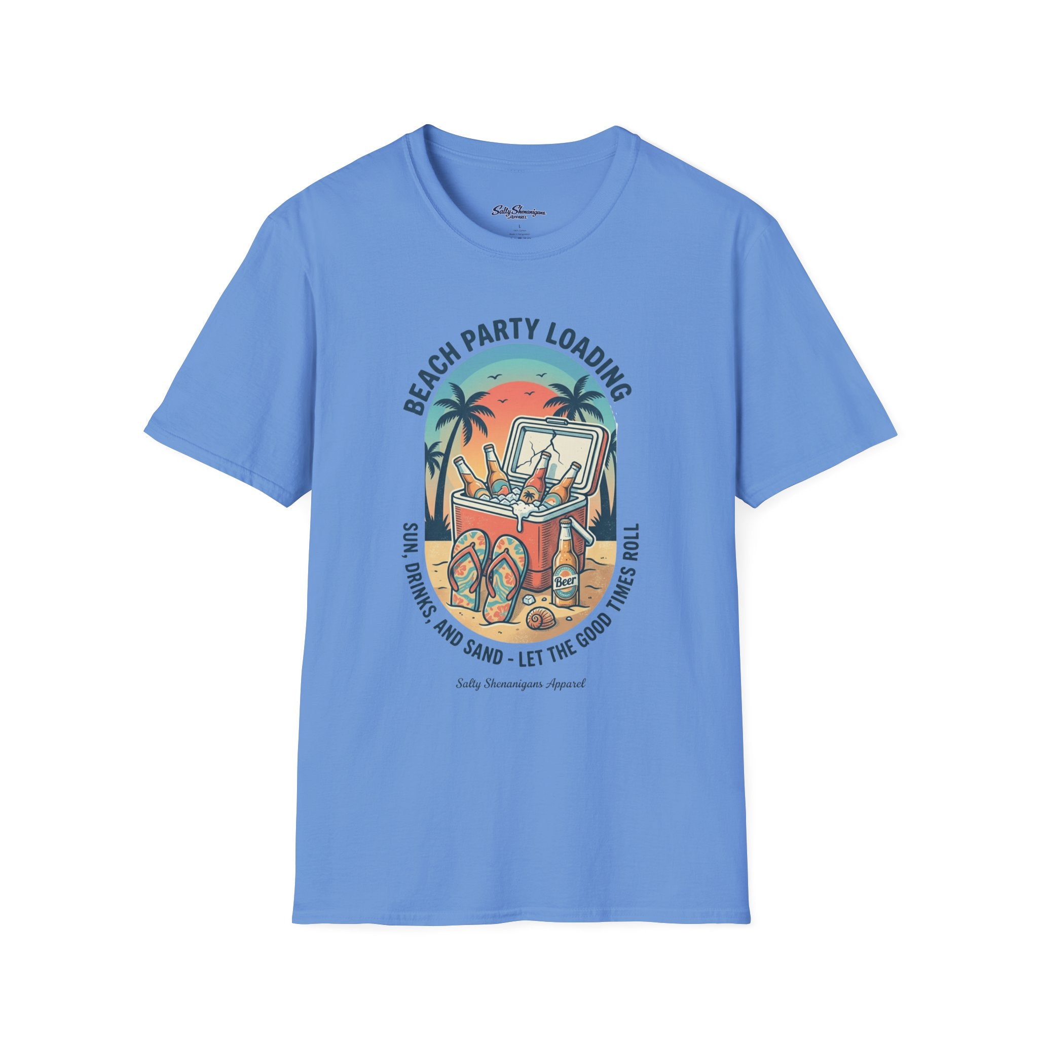 Salty Shenanigans Apparel Beach Party Loading T-Shirt Printify