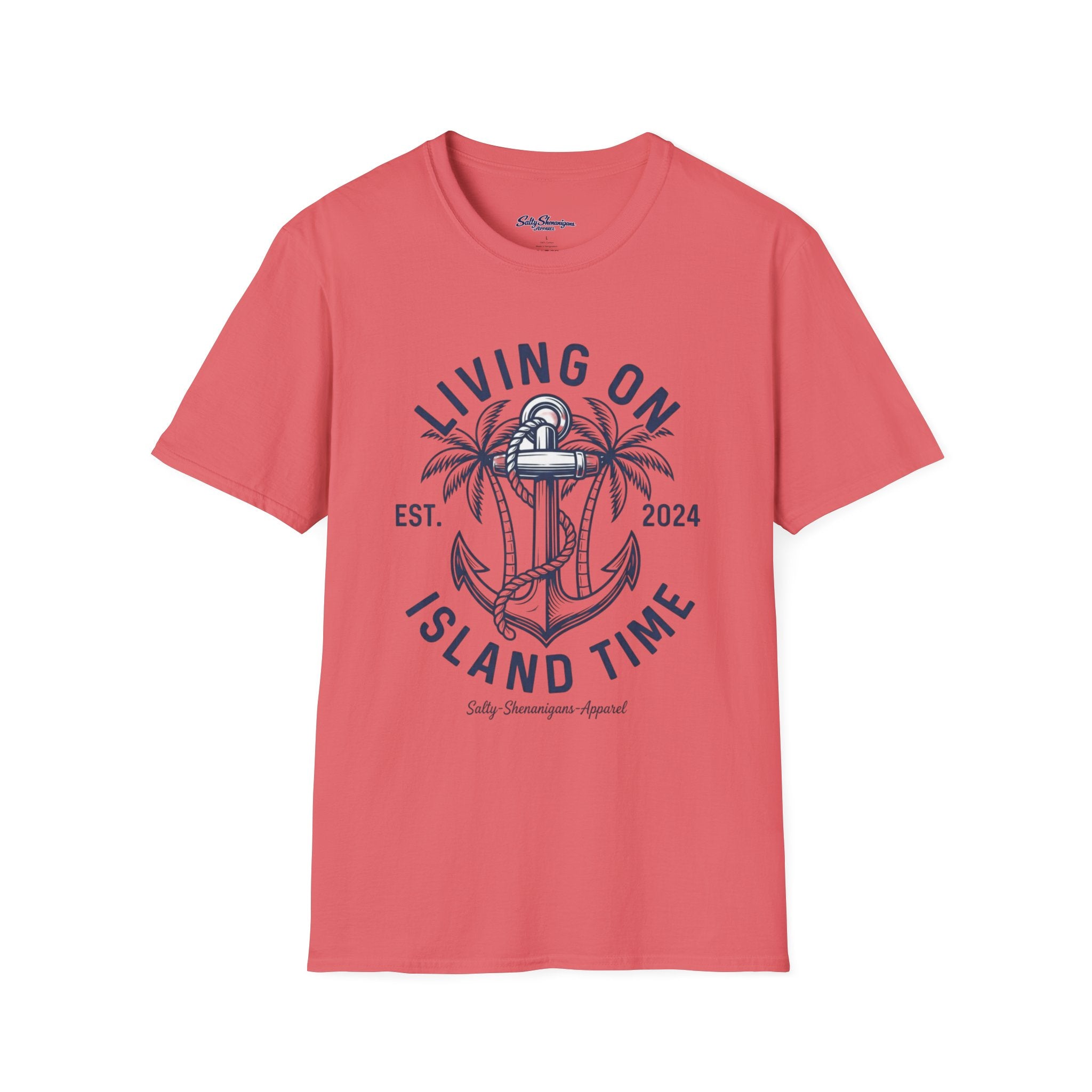 Salty Shenanigans Apparel Living On Island Time T-Shirt Printify