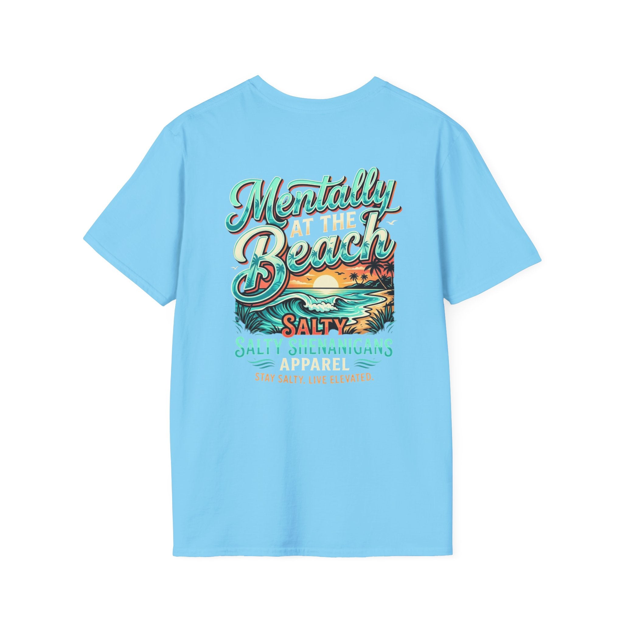 Mentally At The Beach Beach Bar T-Shirt | Premium Coastal Apparel Printify