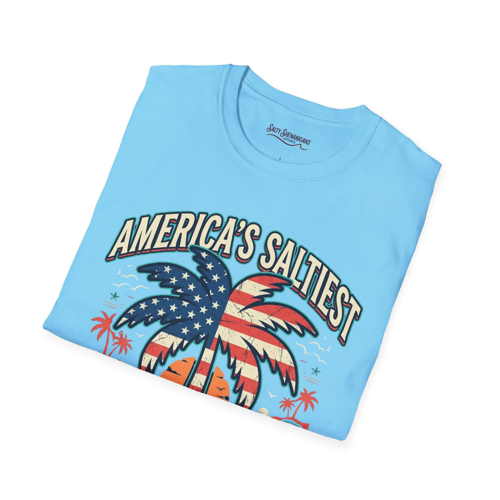 America's Saltiest Patriotic Palm Tree T-Shirt Printify