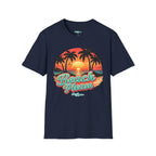 Salty Shenanigans Apparel Beach Please Sunset T-Shirt Printify
