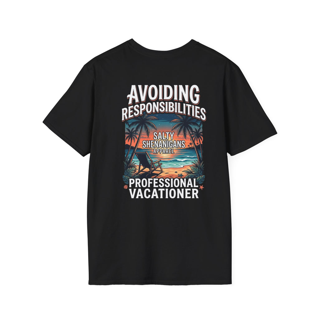 Avoiding Responsibilities Coastal Lifestyle Graphic Tee Printify