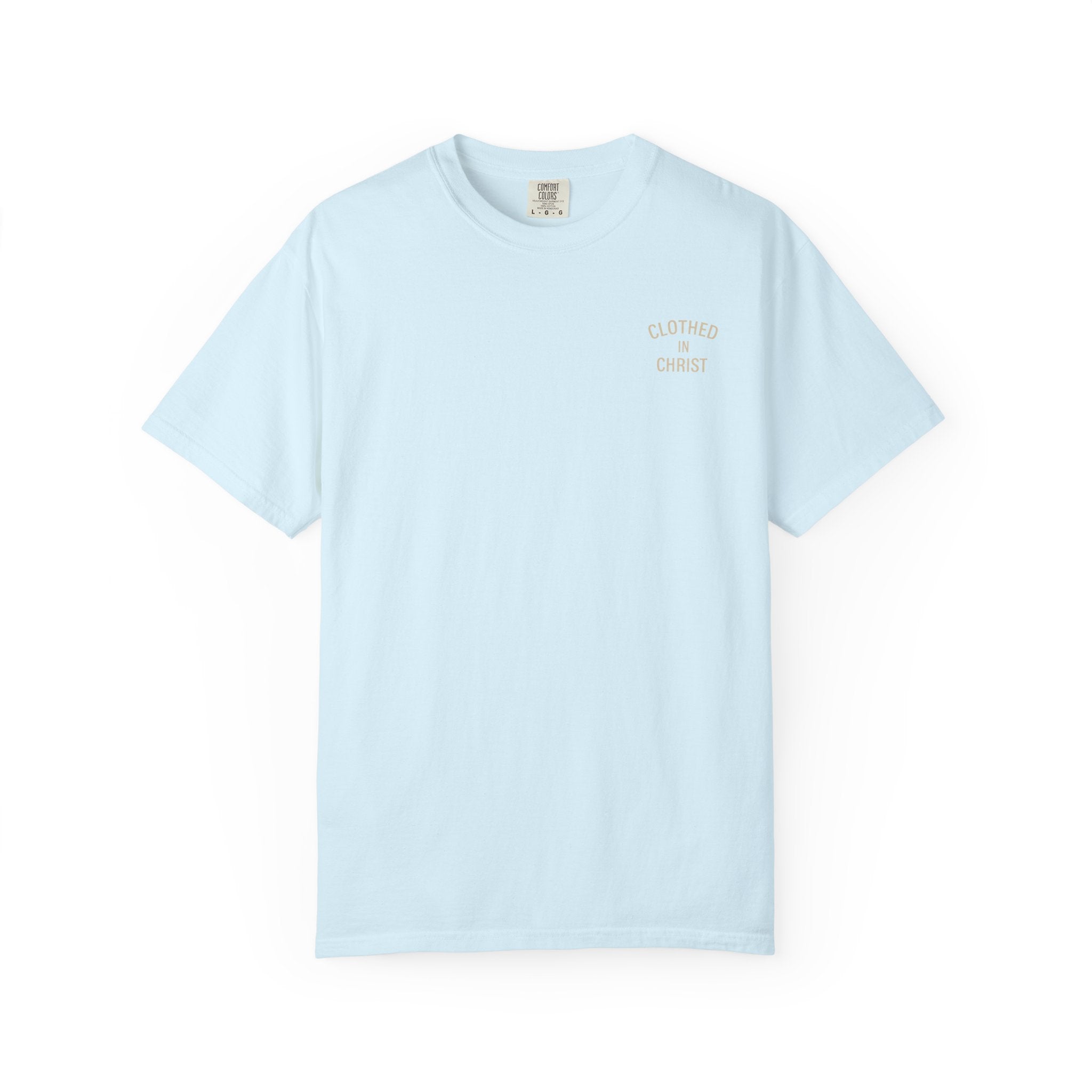Clothed In Christ T‑Shirt — Isaiah 43:2 Beach Tee Printify