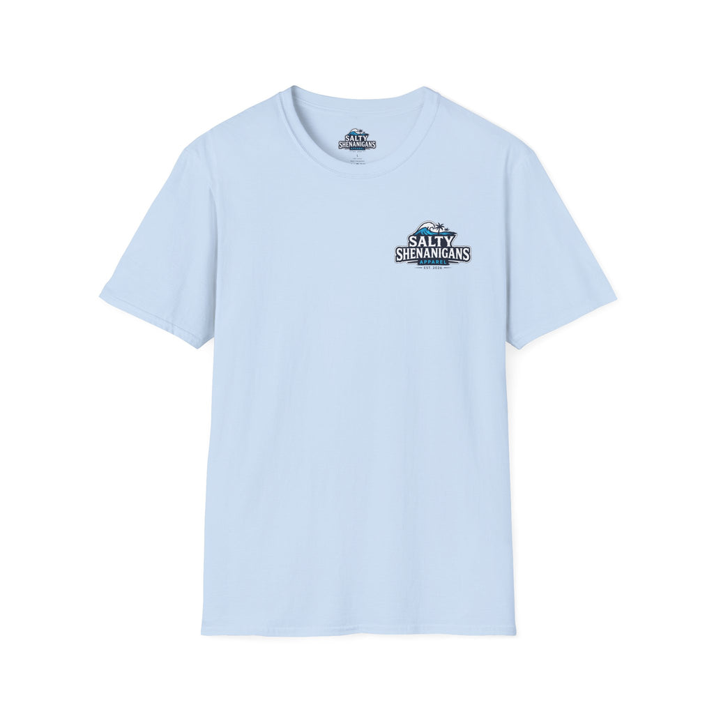 Never Late to Happy Hour Coastal Sunset Tee Printify