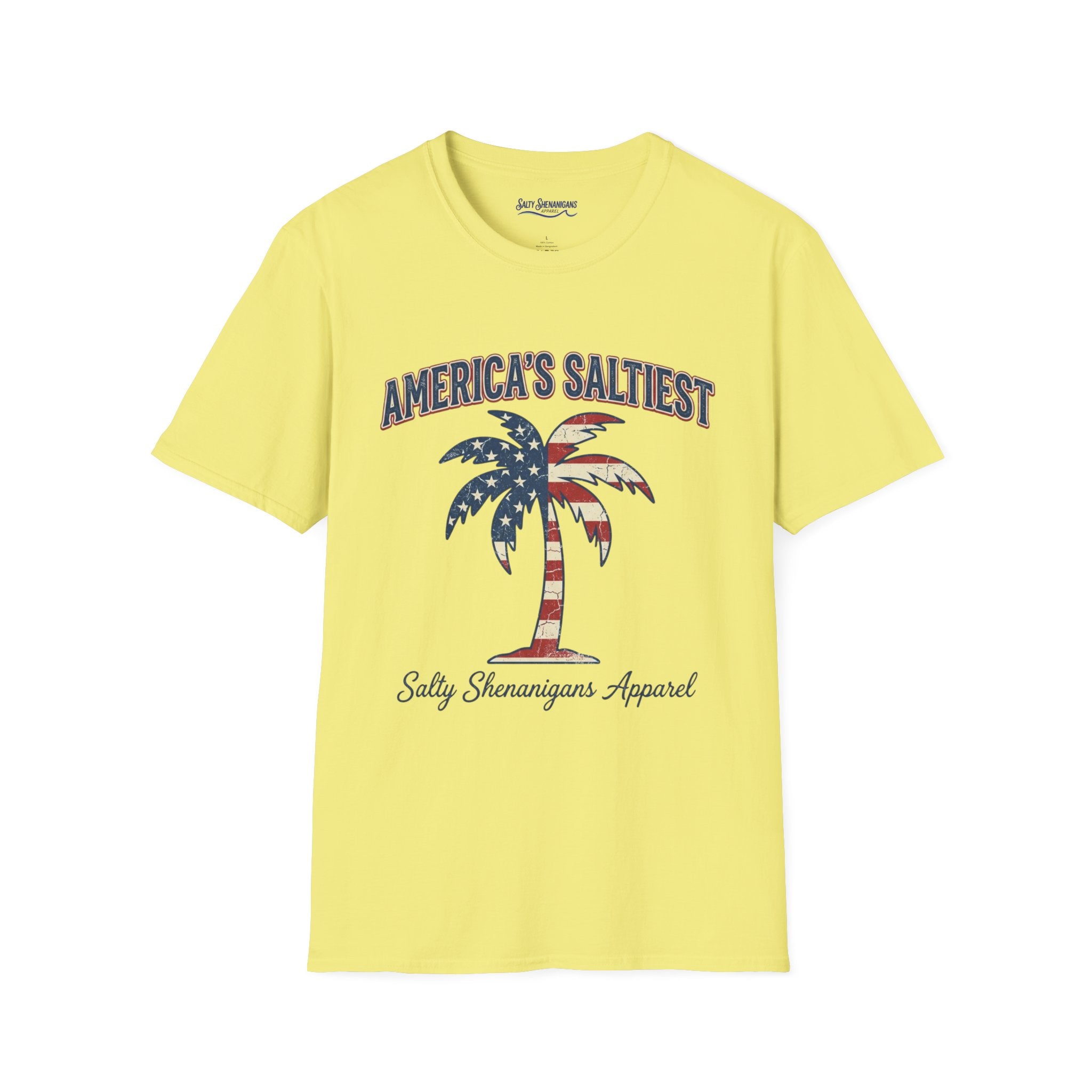 America's Saltiest Patriotic Palm Tree T-Shirt Printify