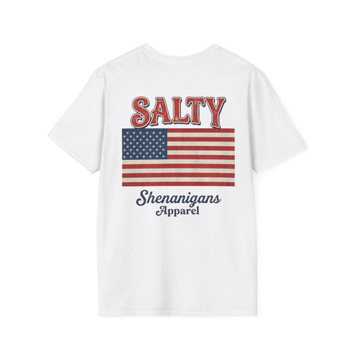 American Flag  Salty Shenanigans Apparel  T-Shirt Printify