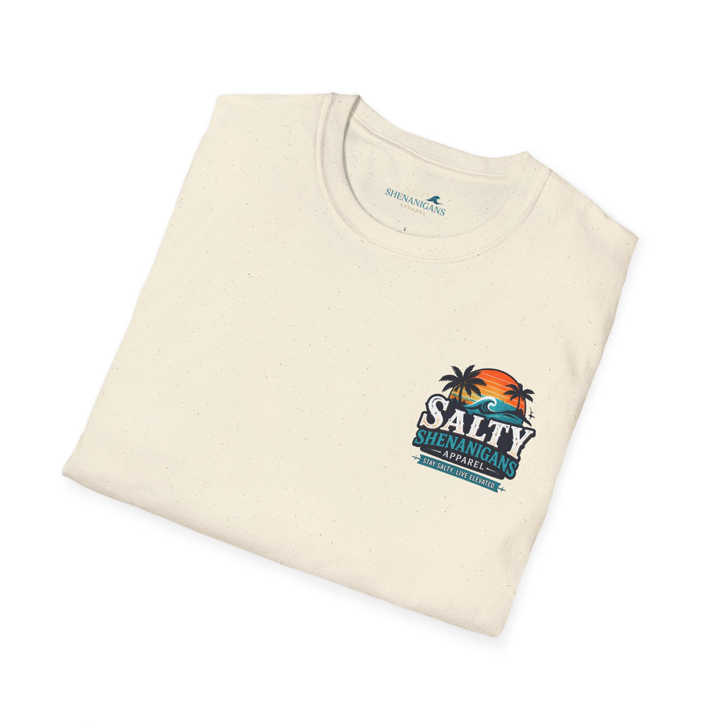 Salty Shenanigans Apparel Wave Logo Tee Printify