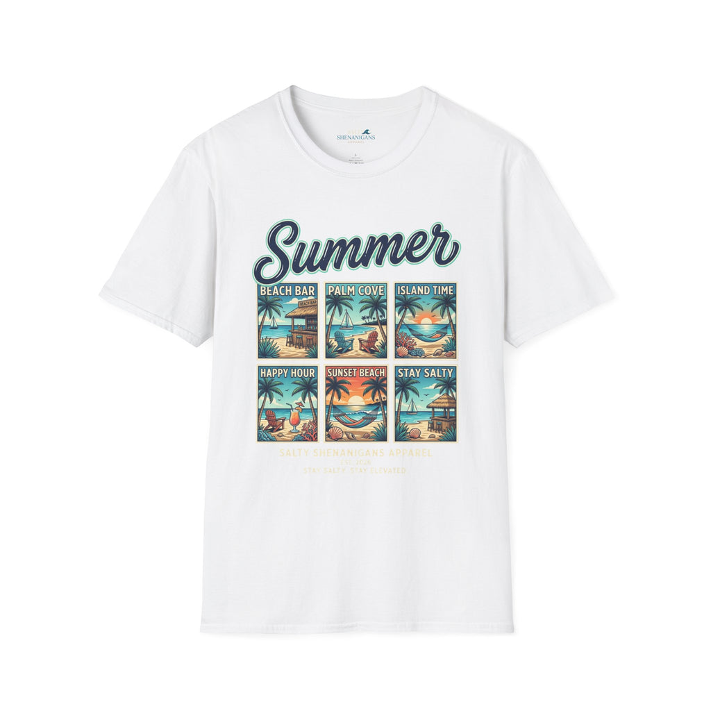 Summer Vintage Beach Postcard Graphic T-Shirt Printify