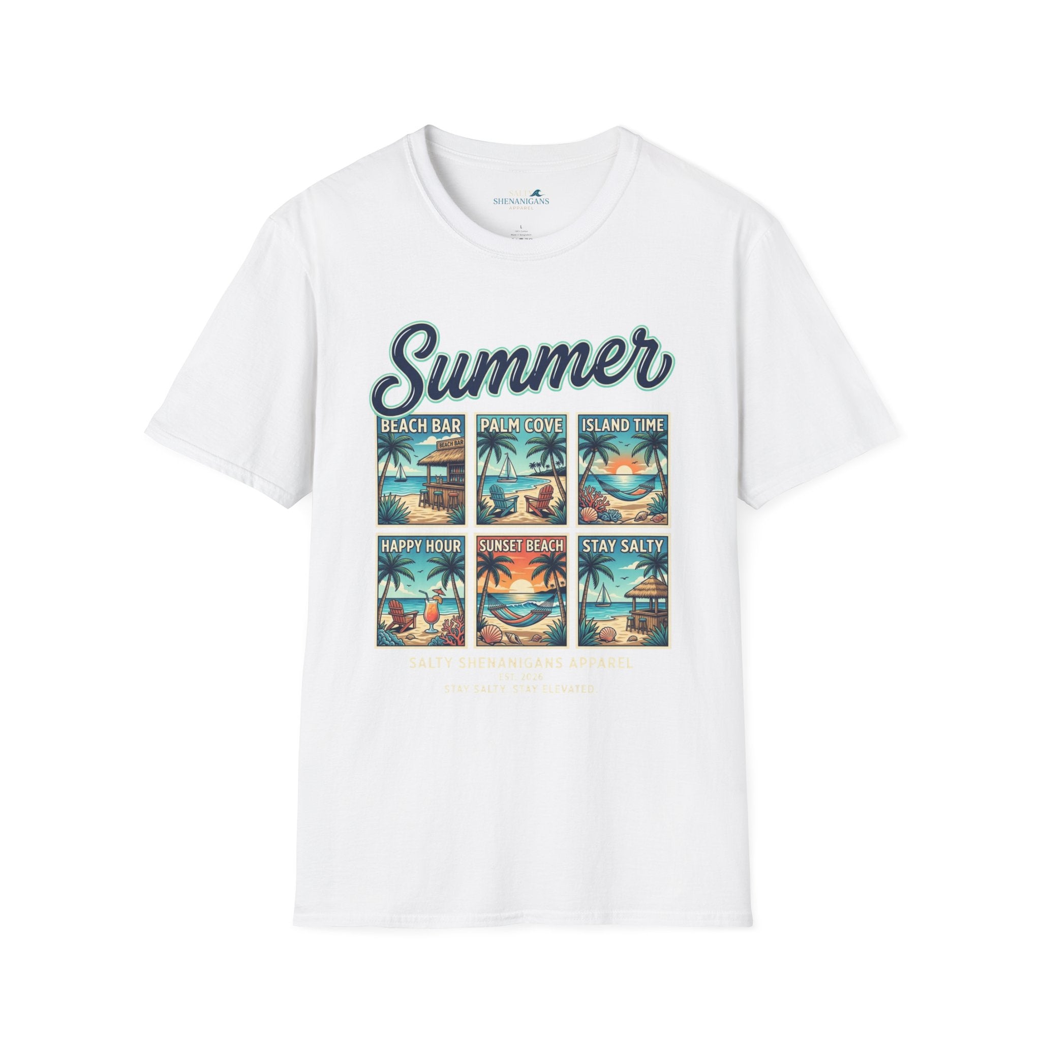 Summer Vintage Beach Postcard Graphic T-Shirt Printify
