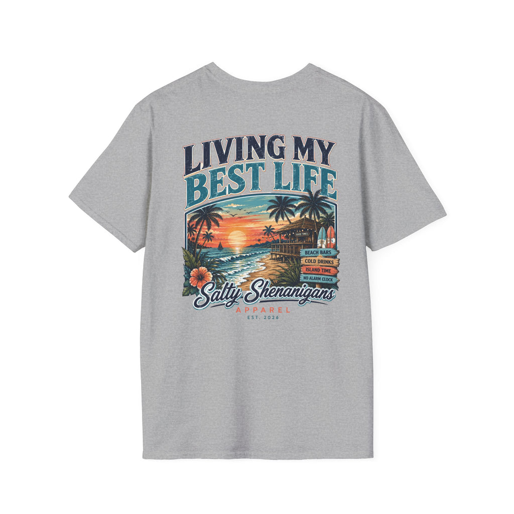 Living My Best Life Sunset Tee Printify