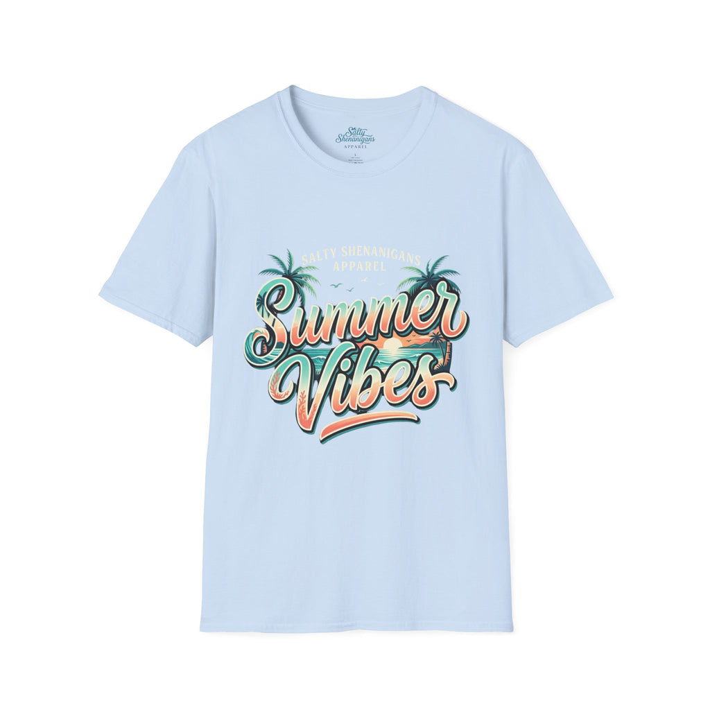 Summer Vibes™ Coastal Lifestyle Graphic Tee | Salty Shenanigans Apparel  Alternate SEO Title Printify