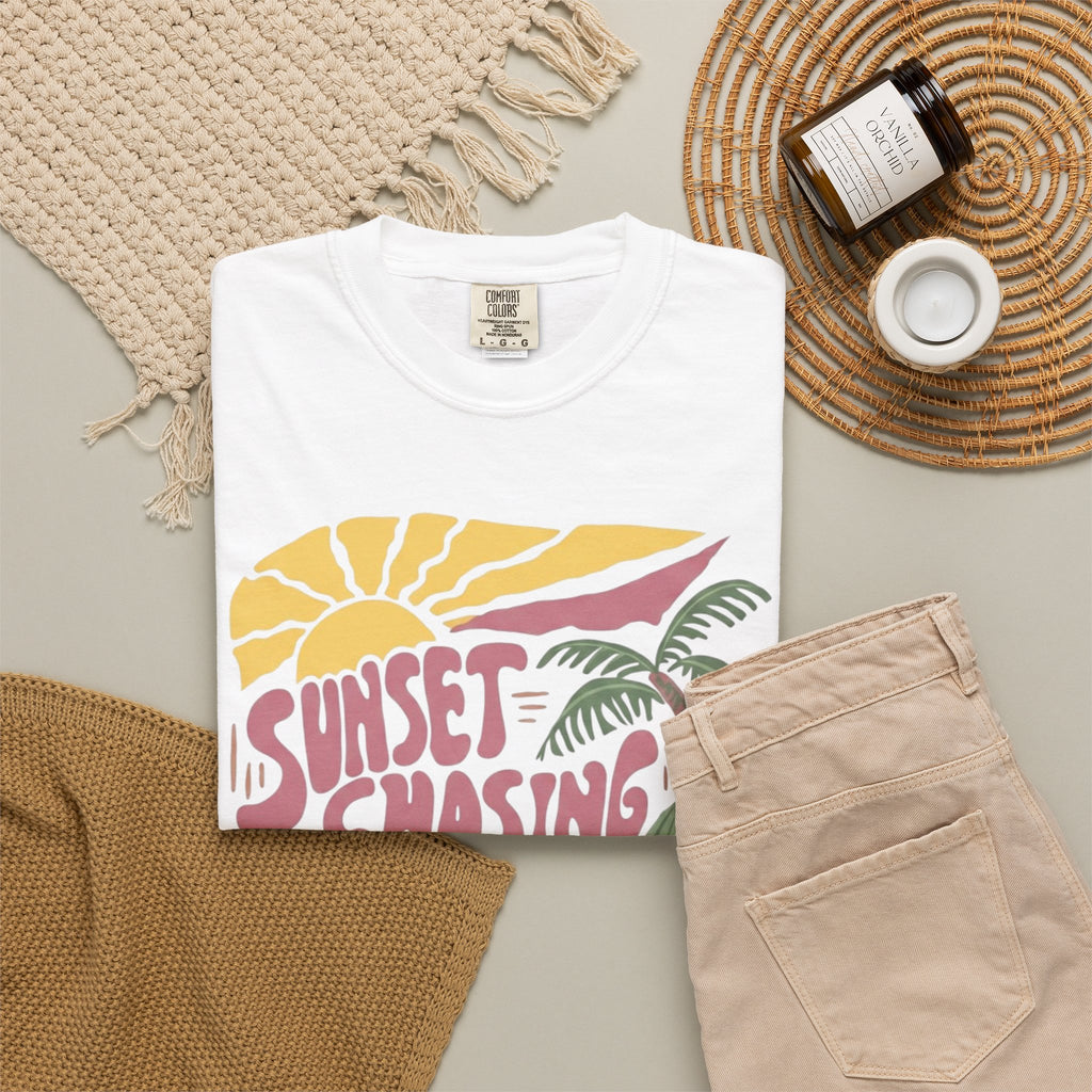 Clothed In Christ T‑Shirt — Sunset Chasing Jesus Seeker Tee Printify
