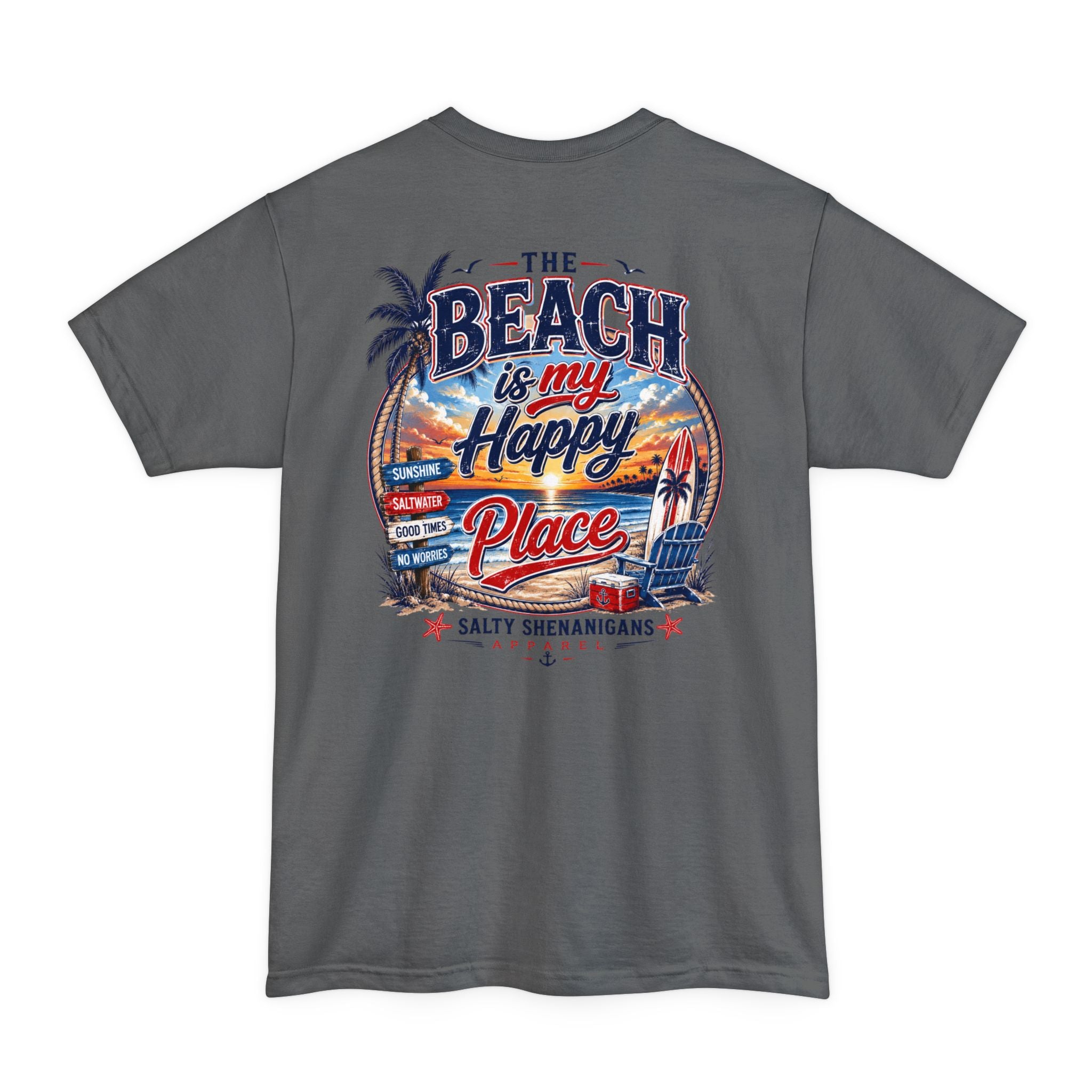 Beach Is My Happy Place Tall Tee Printify