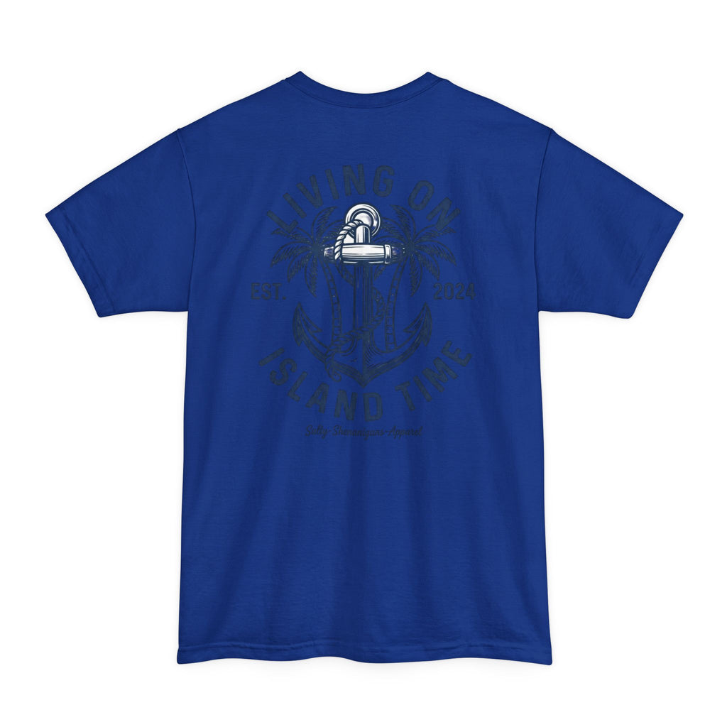 Living On Island Time Tall T-Shirt — Salty Shenanigans Apparel Printify