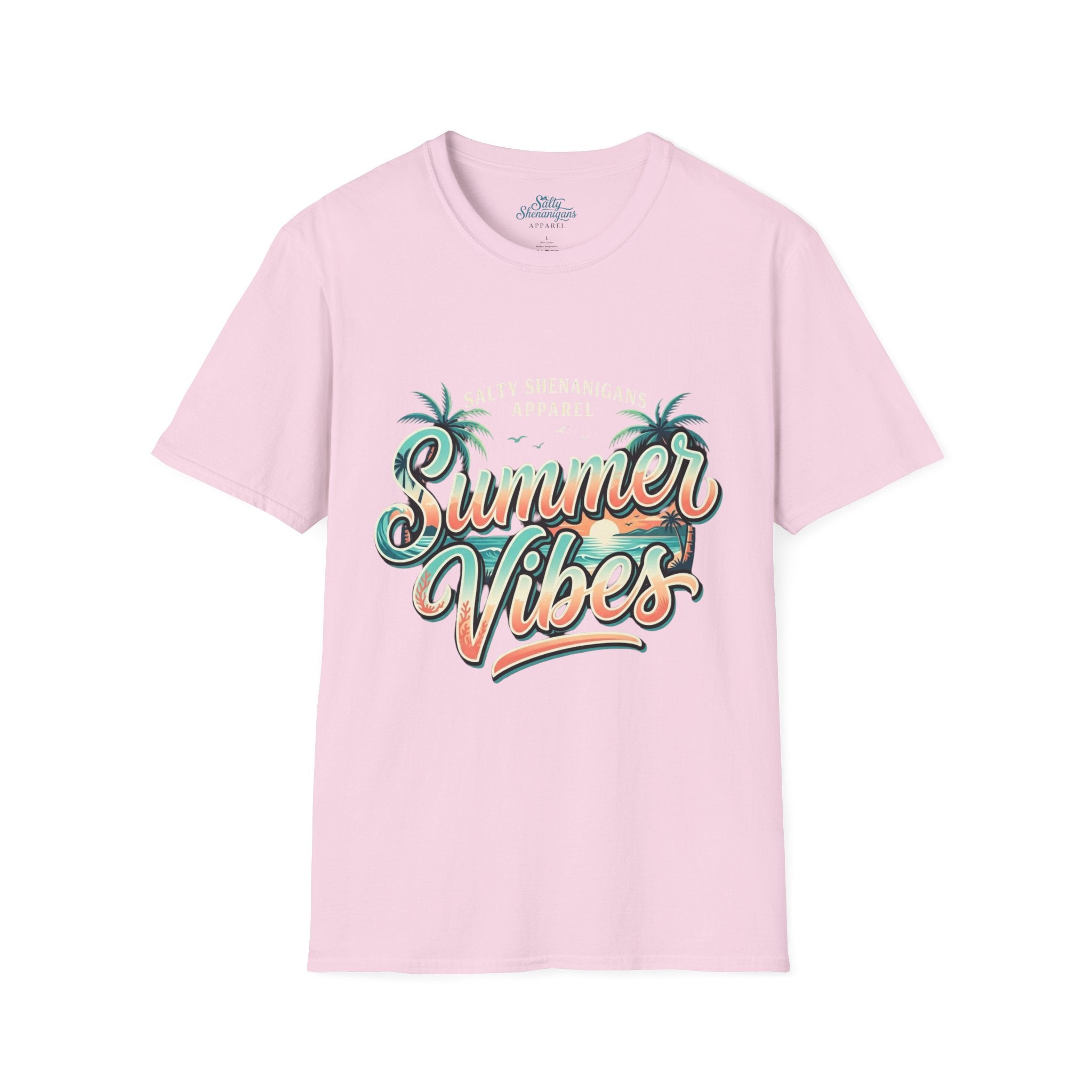 Summer Vibes™ Coastal Lifestyle Graphic Tee | Salty Shenanigans Apparel  Alternate SEO Title Printify
