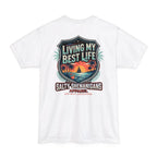 Living My Best Life Shirt | Beach Vacation Tall Tee Printify