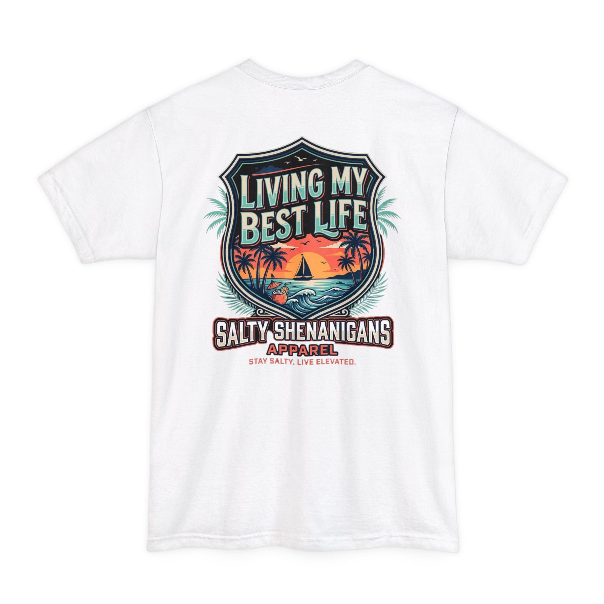 Living My Best Life Shirt | Beach Vacation Tall Tee Printify