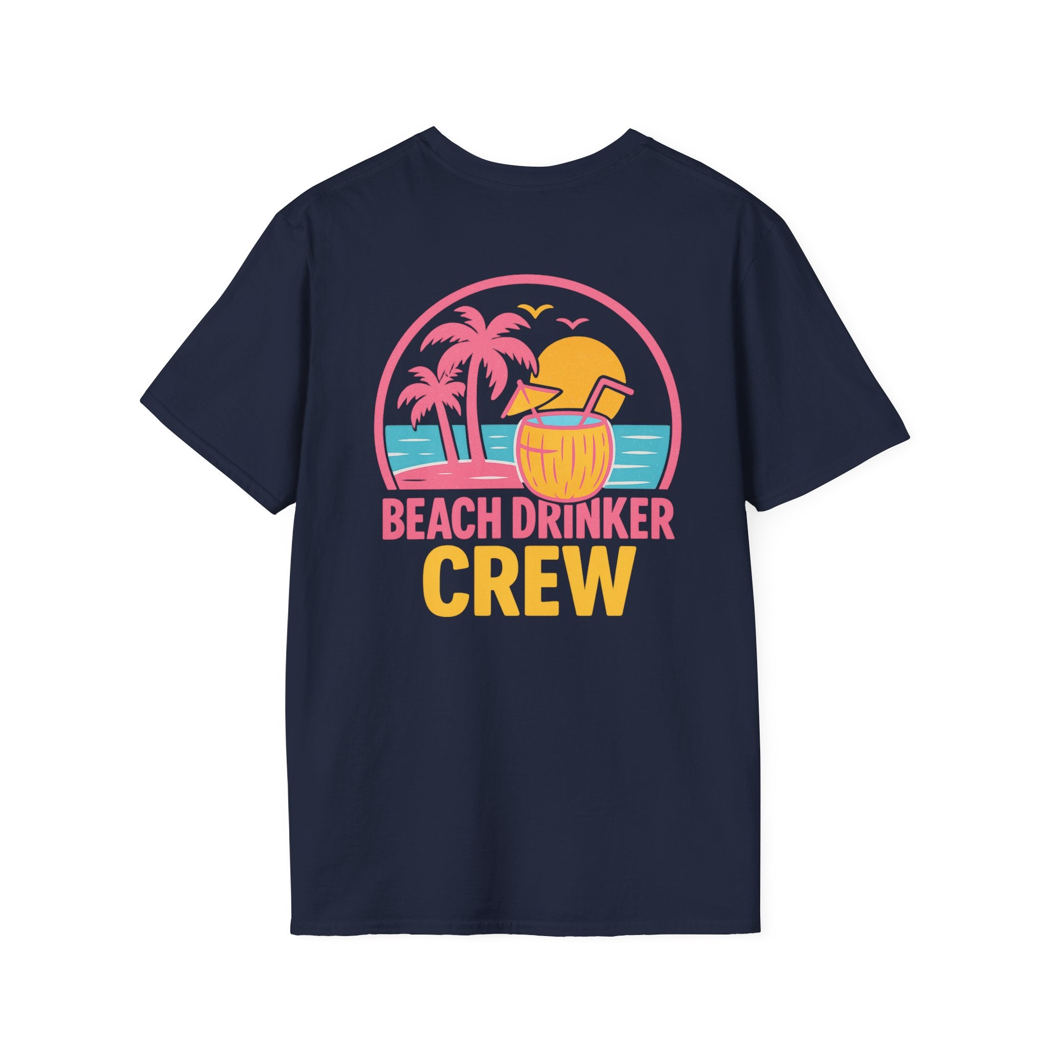 Beach Drinker Crew T-Shirt Printify
