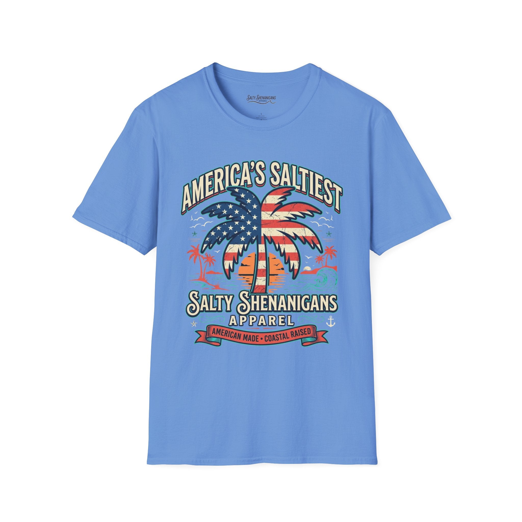 America's Saltiest Patriotic Palm Tree T-Shirt Printify