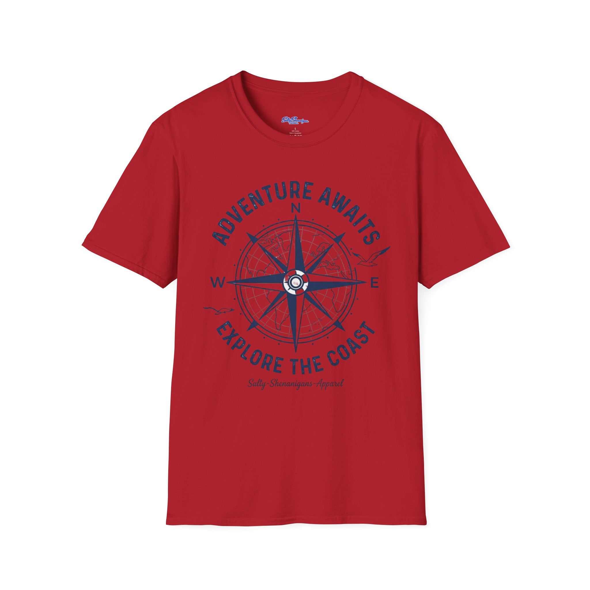 Salty Shenanigans Apparel Adventure Awaits T-Shirt Printify