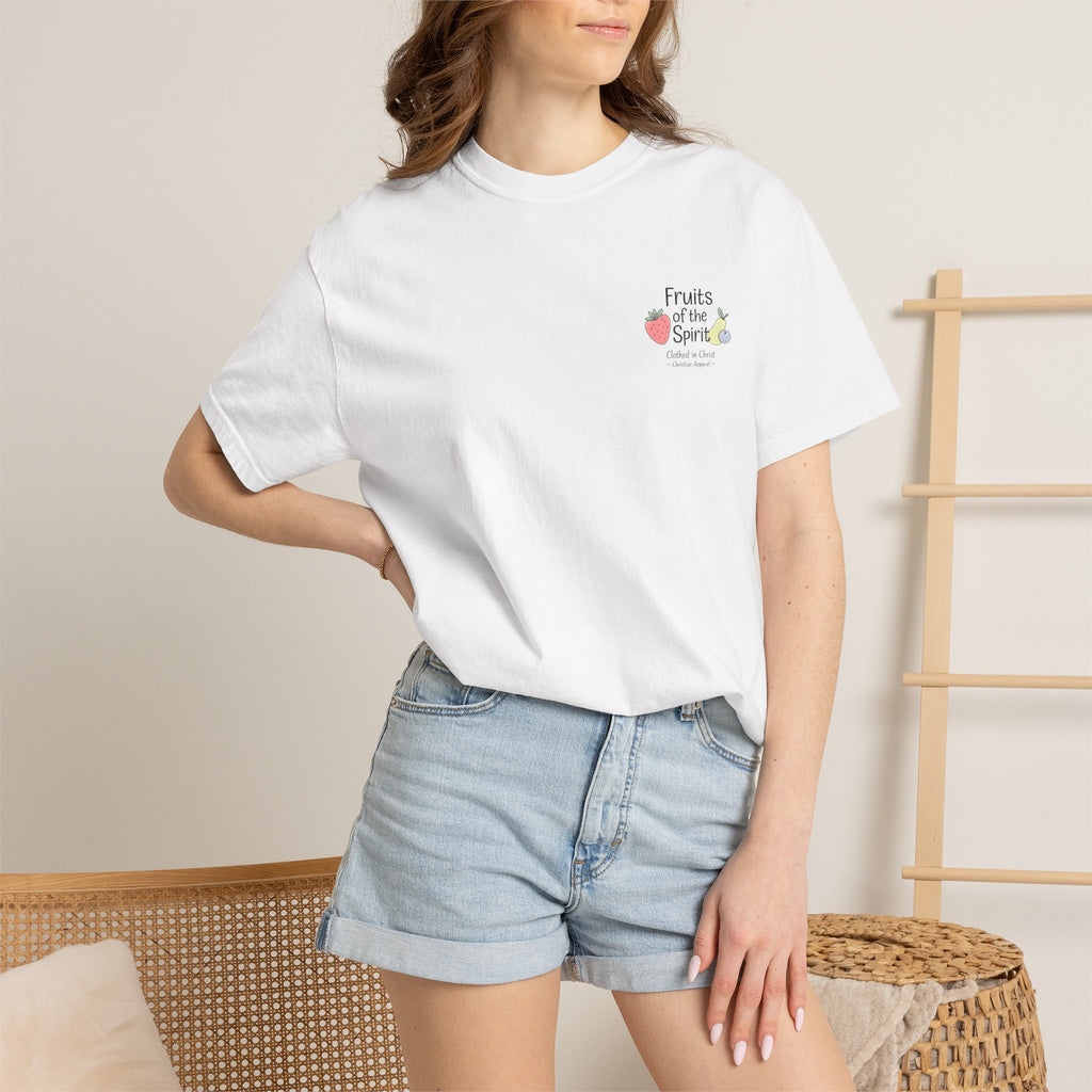 Fruits of the Spirit T‑Shirt — Colorful Fruit Faith Graphic Tee Printify