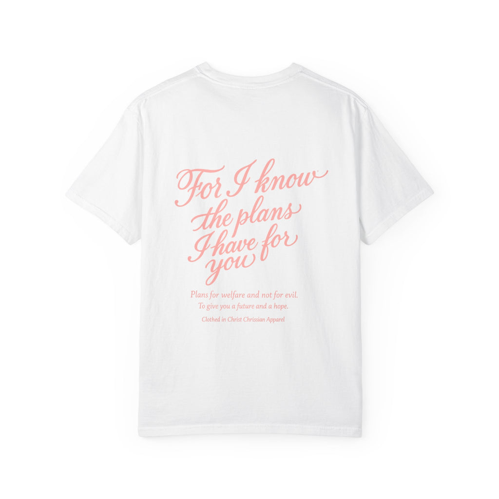 Scripted Scripture T‑Shirt — “For I know the plans I have for you” Inspirational Tee Printify