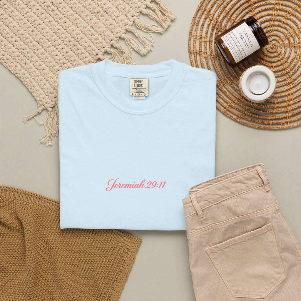 Scripted Scripture T‑Shirt — “For I know the plans I have for you” Inspirational Tee Printify