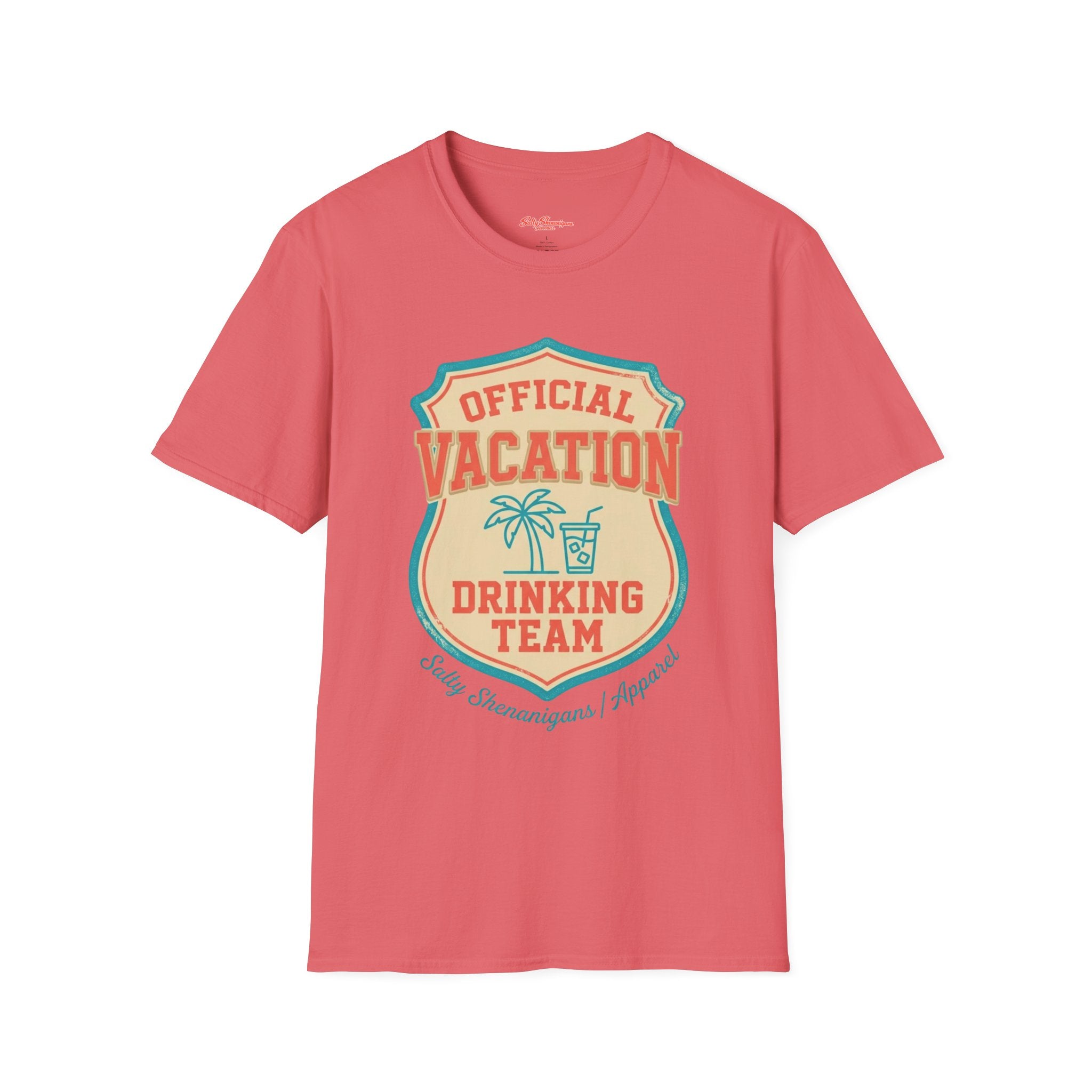 Salty Shenanigans Apparel Official Vacation Drinking Team T-Shirt Printify