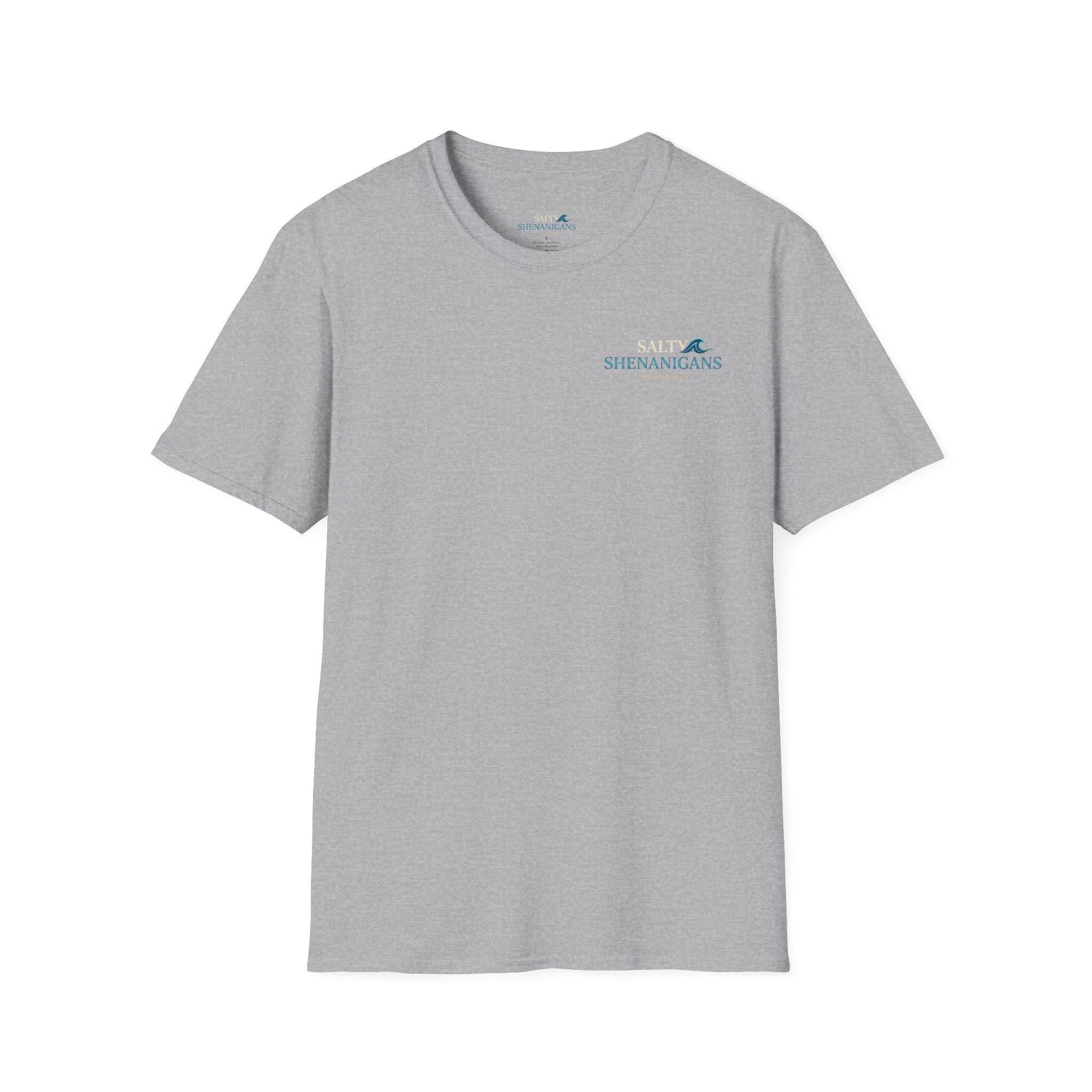 Cocktails First Questions Later Shirt | Funny Beach Drinking Tee | Tropical Vacation Graphic T-Shirt | Coastal Cocktail Shirt | Salty Shenanigans Apparel Printify