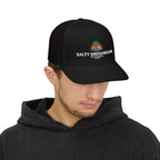 Salty Shenanigans Apparel Coastal Palm Wave Logo Collection | Premium Beach Lifestyle Trucker Hat & Graphic Tee | Richardson 112 Inspired Printify
