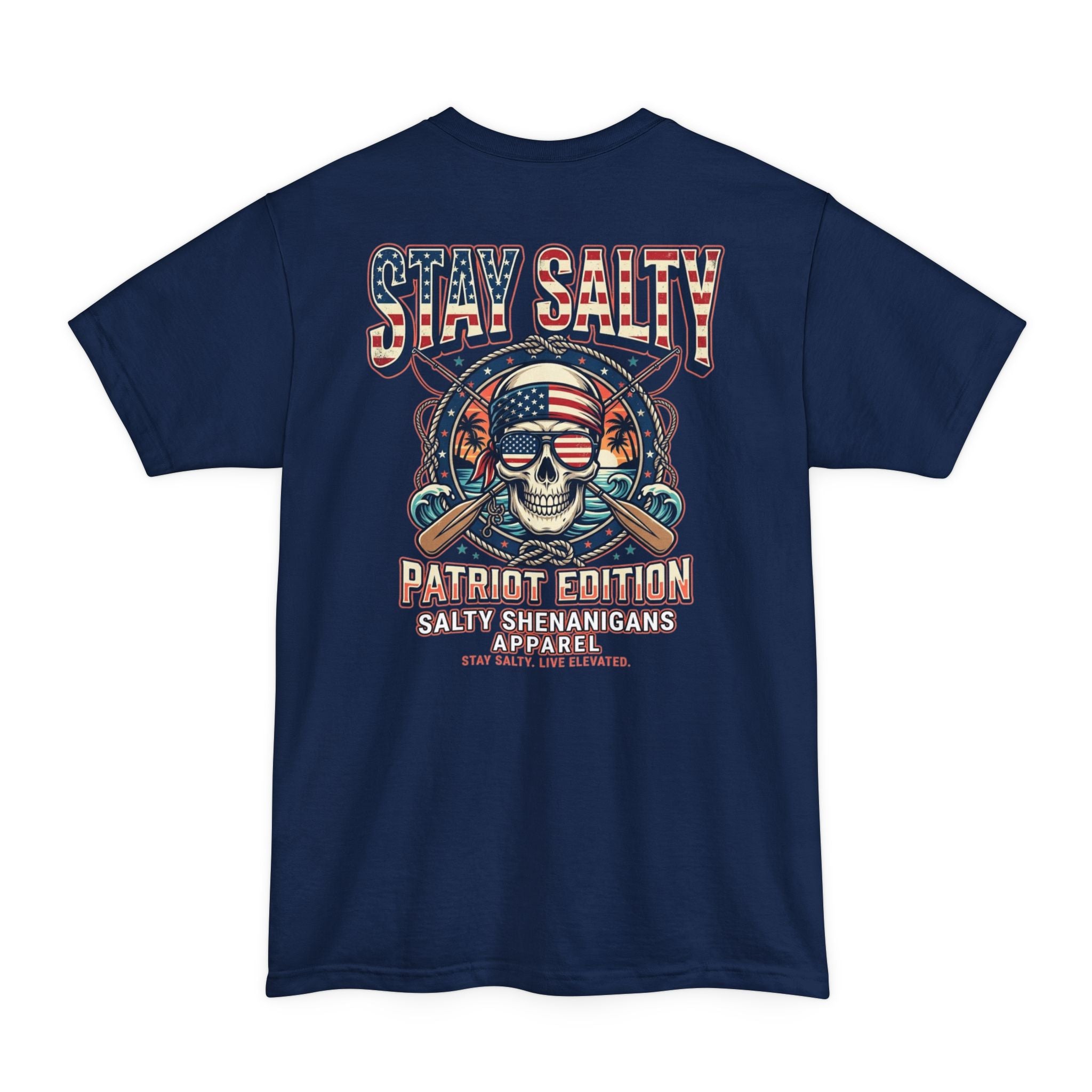Stay Salty Patriot Edition Tall Shirt | Patriotic Beach Tee | Big & Tall Printify
