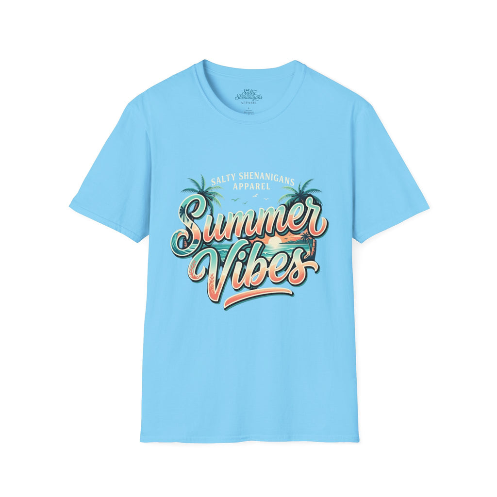 Summer Vibes™ Coastal Lifestyle Graphic Tee | Salty Shenanigans Apparel  Alternate SEO Title Printify