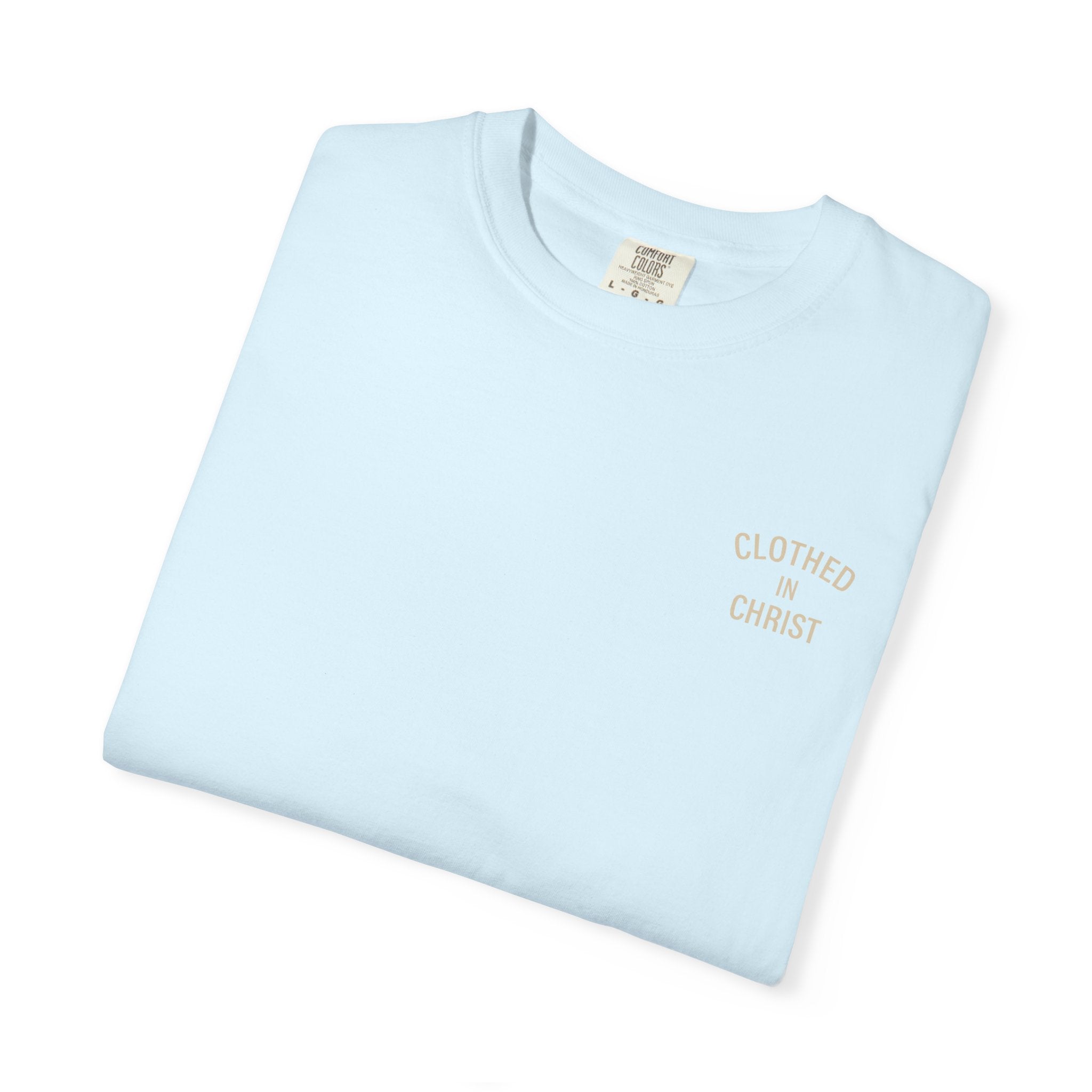 Clothed In Christ T‑Shirt — Isaiah 43:2 Beach Tee Printify
