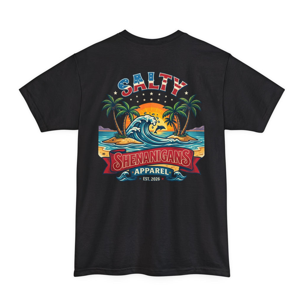 Patriotic Palm Salty Shenanigans Apparel Tall Tee Printify