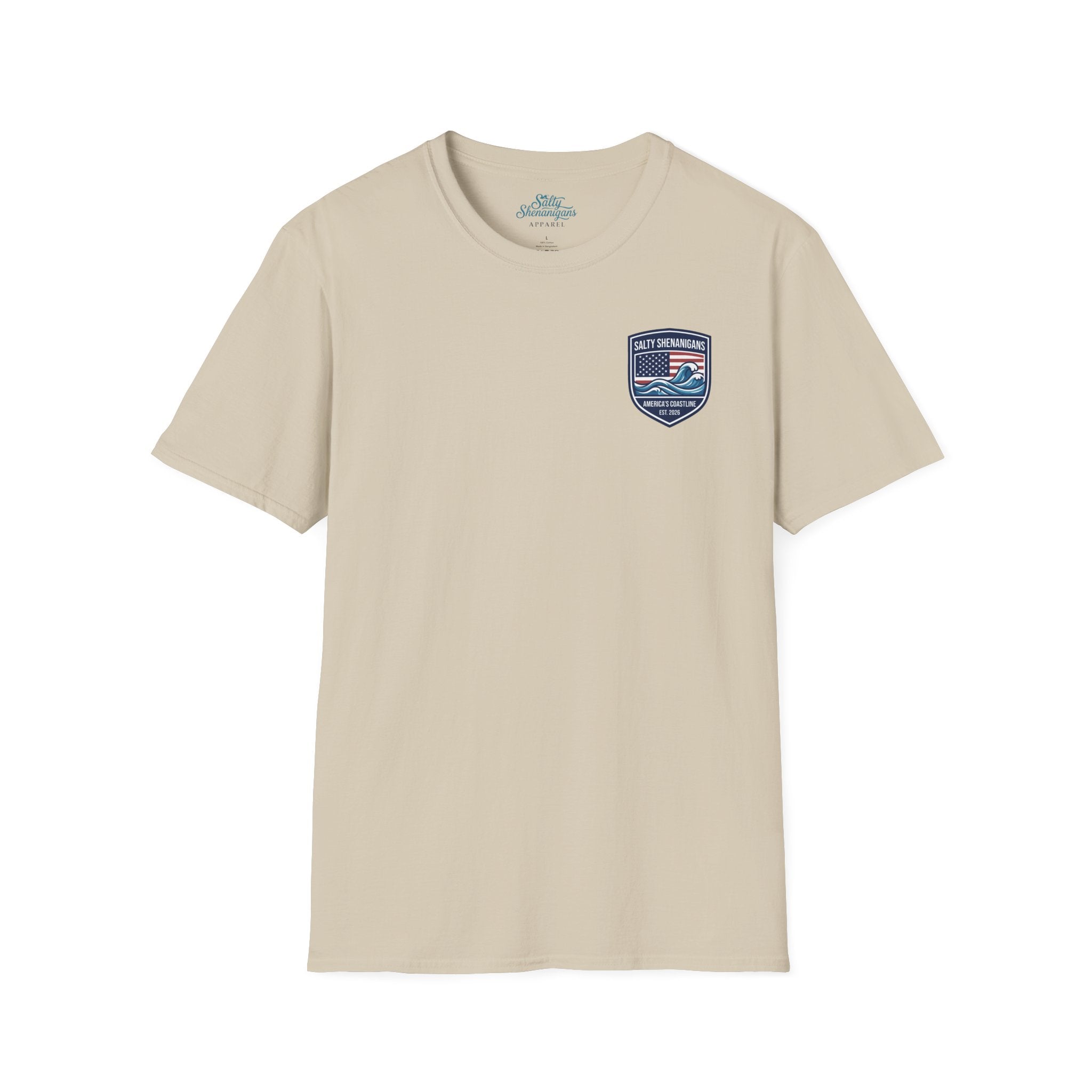 Stay Salty America Patriotic Coastal T-Shirt | Salty Shenanigans Apparel Printify