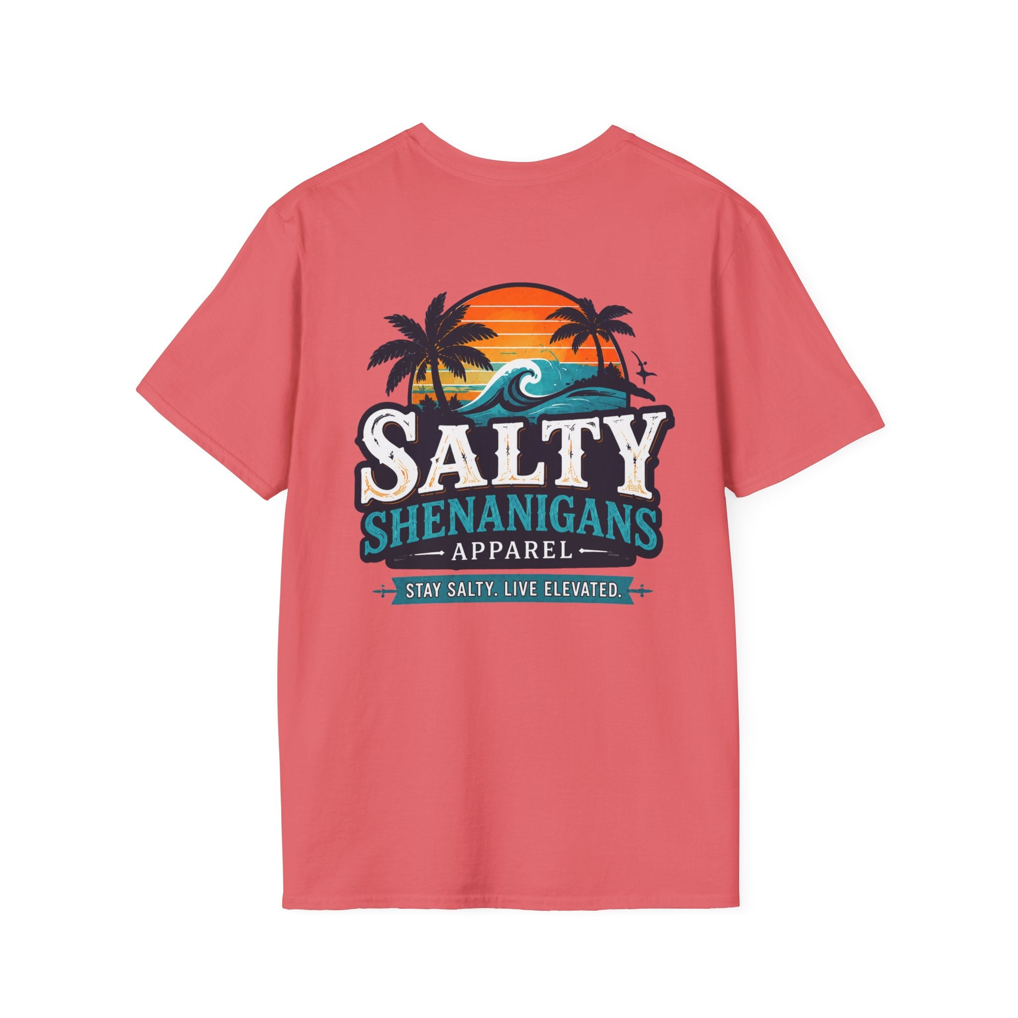 Salty Shenanigans Apparel Wave Logo Tee Printify