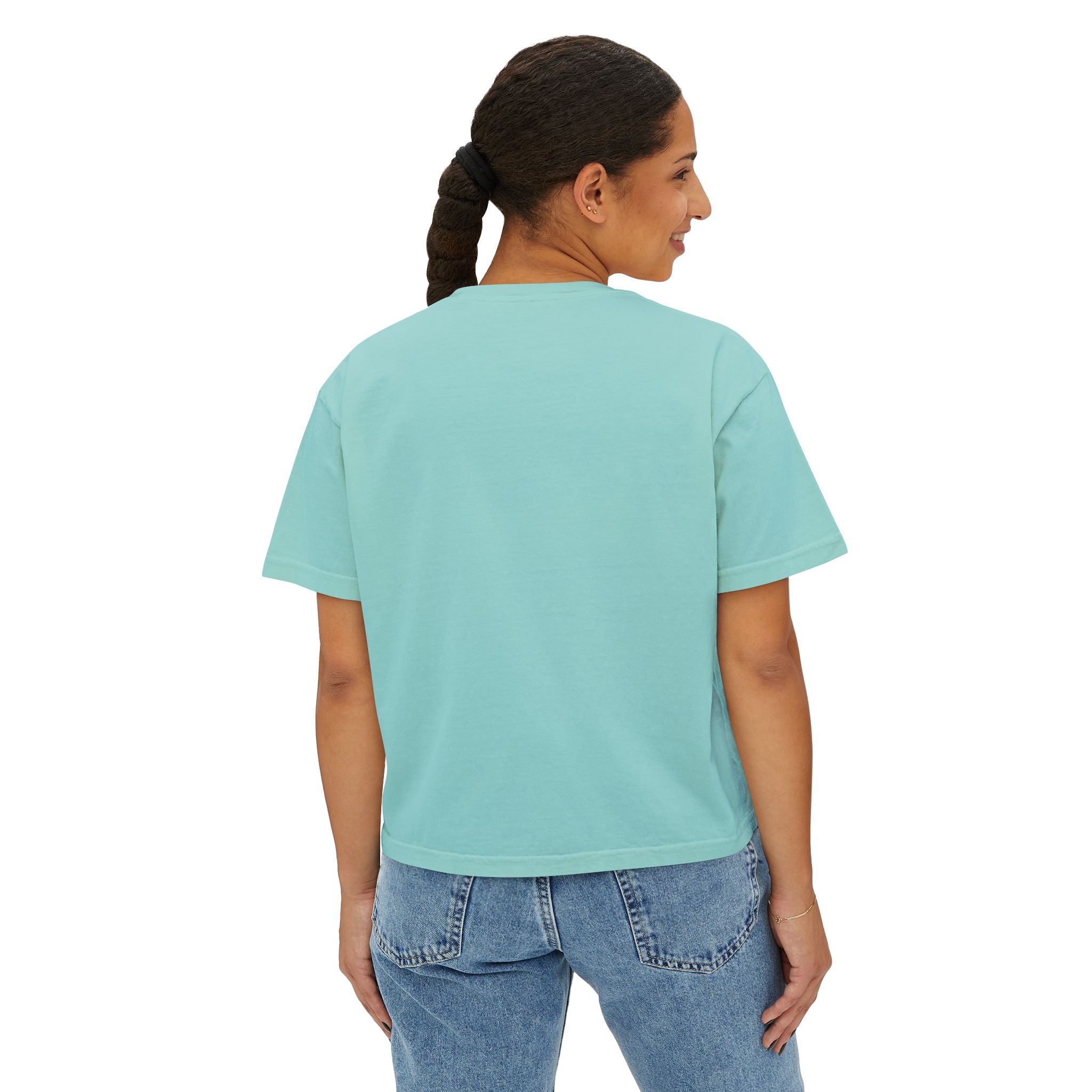 SALT Women's Boxy Tee - 'Salty Shenanigans' Beach Sunset Graphic Printify